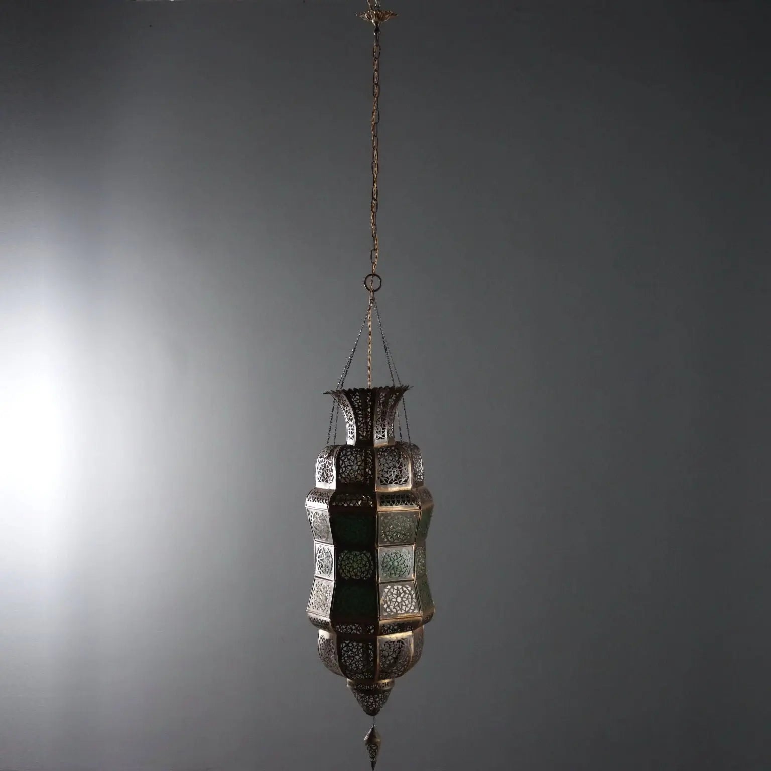 Antique Ceiling Lamp Metal Glass Italy XX Century - India, Early XX Century | Antiques | Lighting