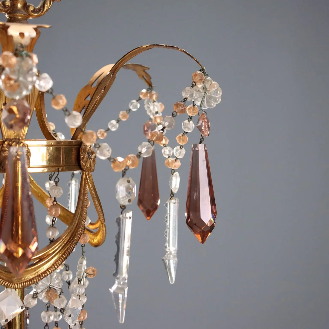 Bronze and Crystal Chandelier - Italy, 20th Century