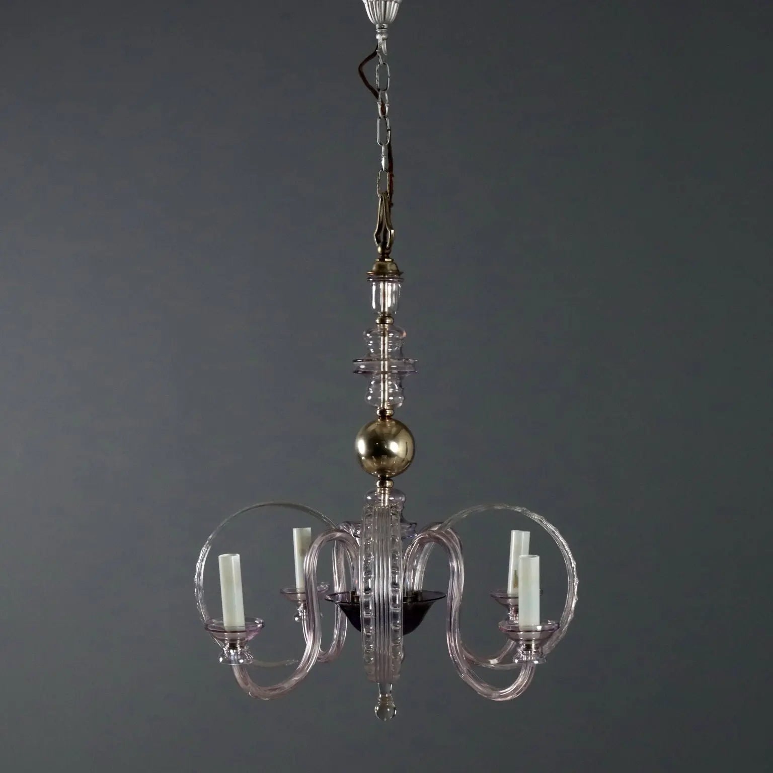 Venetian Blown Glass Chandelier, 20th Century
