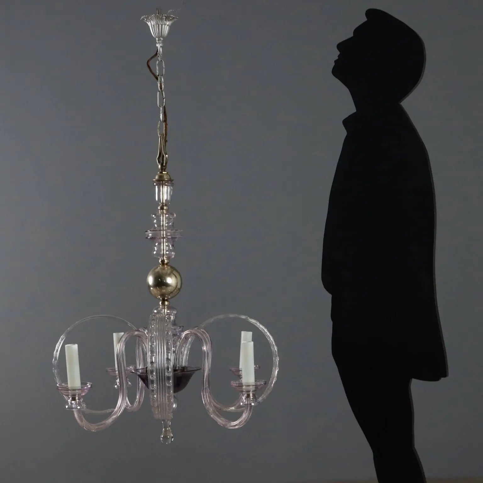 Venetian Blown Glass Chandelier, 20th Century