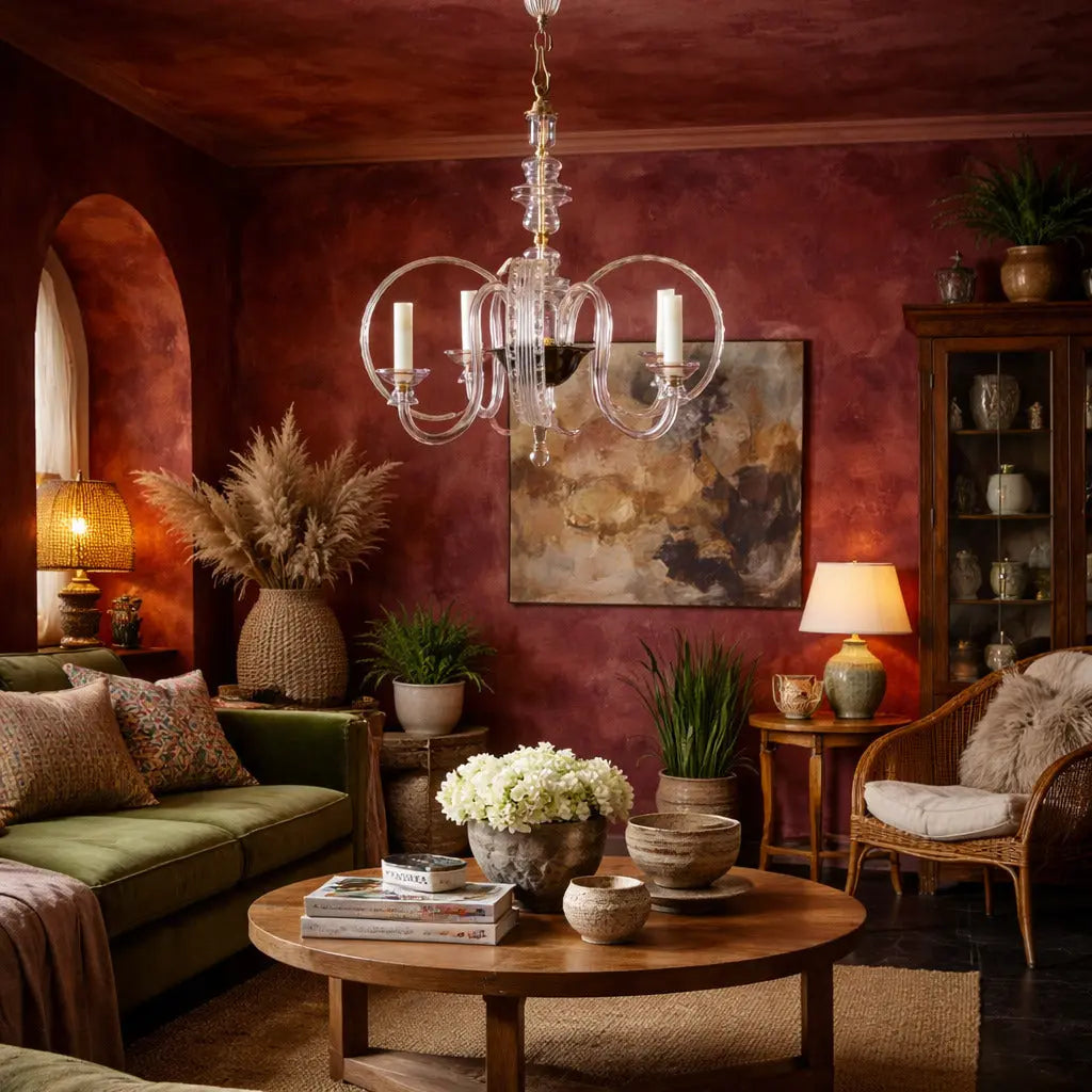 Venetian Blown Glass Chandelier, 20th Century