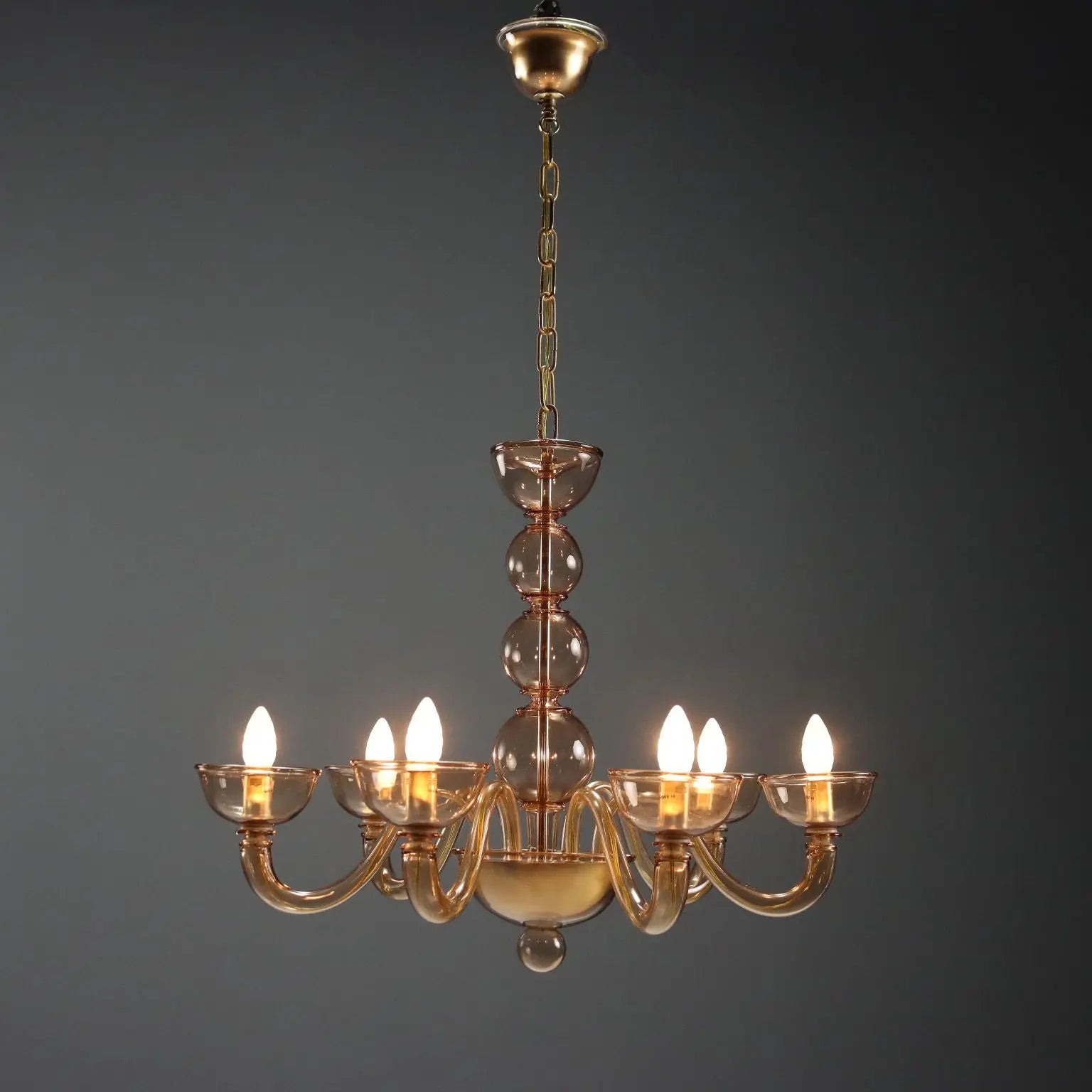 1950s Venetian Murano Glass Chandelier