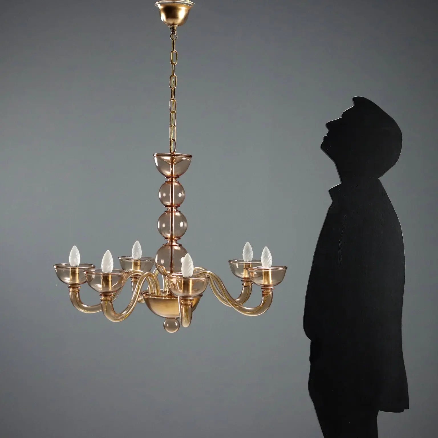 1950s Venetian Murano Glass Chandelier