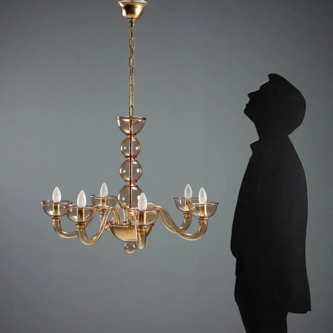 1950s Venetian Murano Glass Chandelier