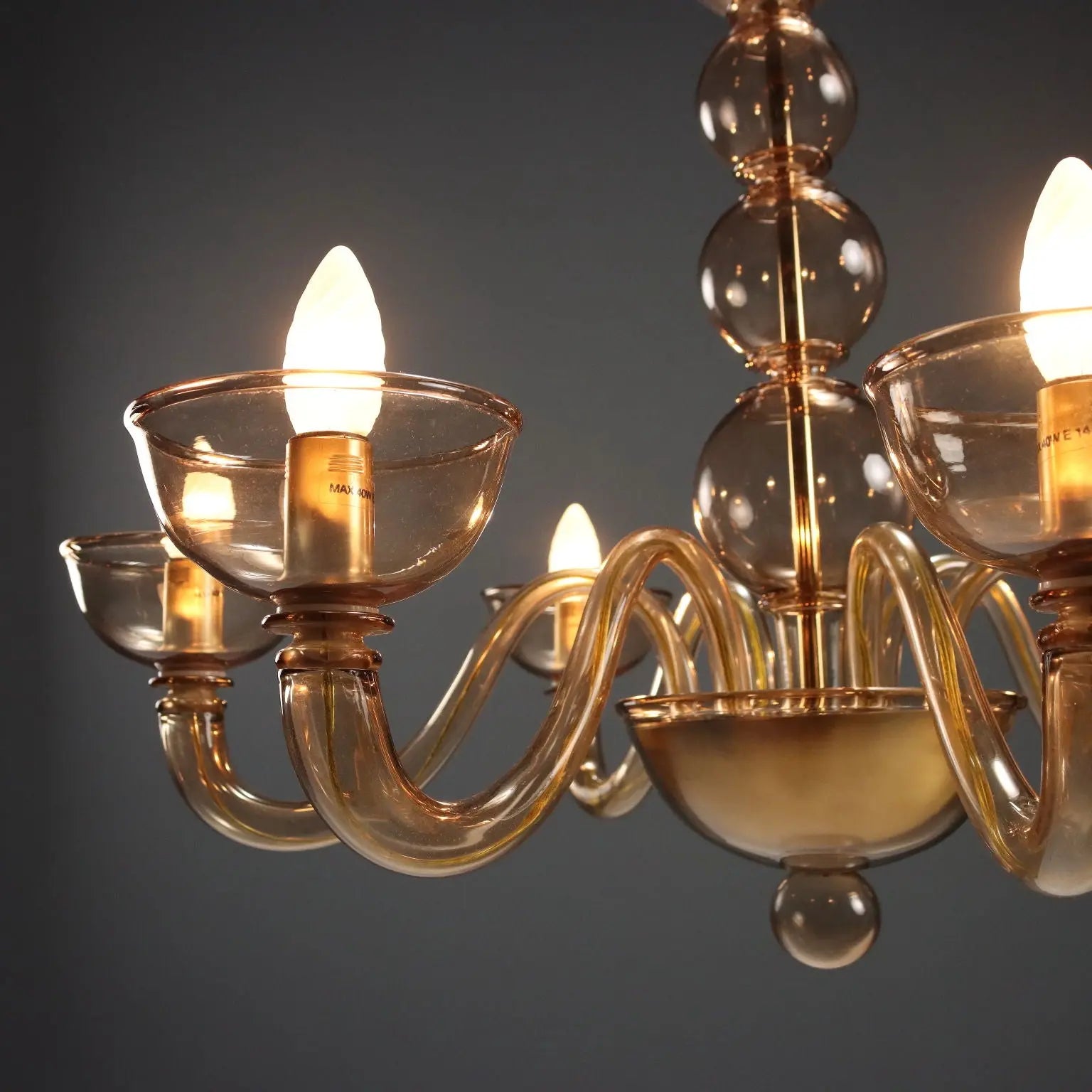 1950s Venetian Murano Glass Chandelier