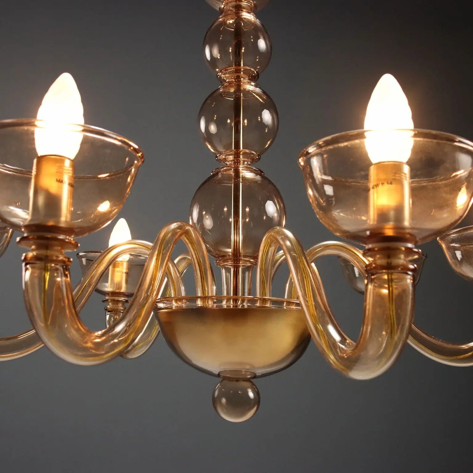 1950s Venetian Murano Glass Chandelier