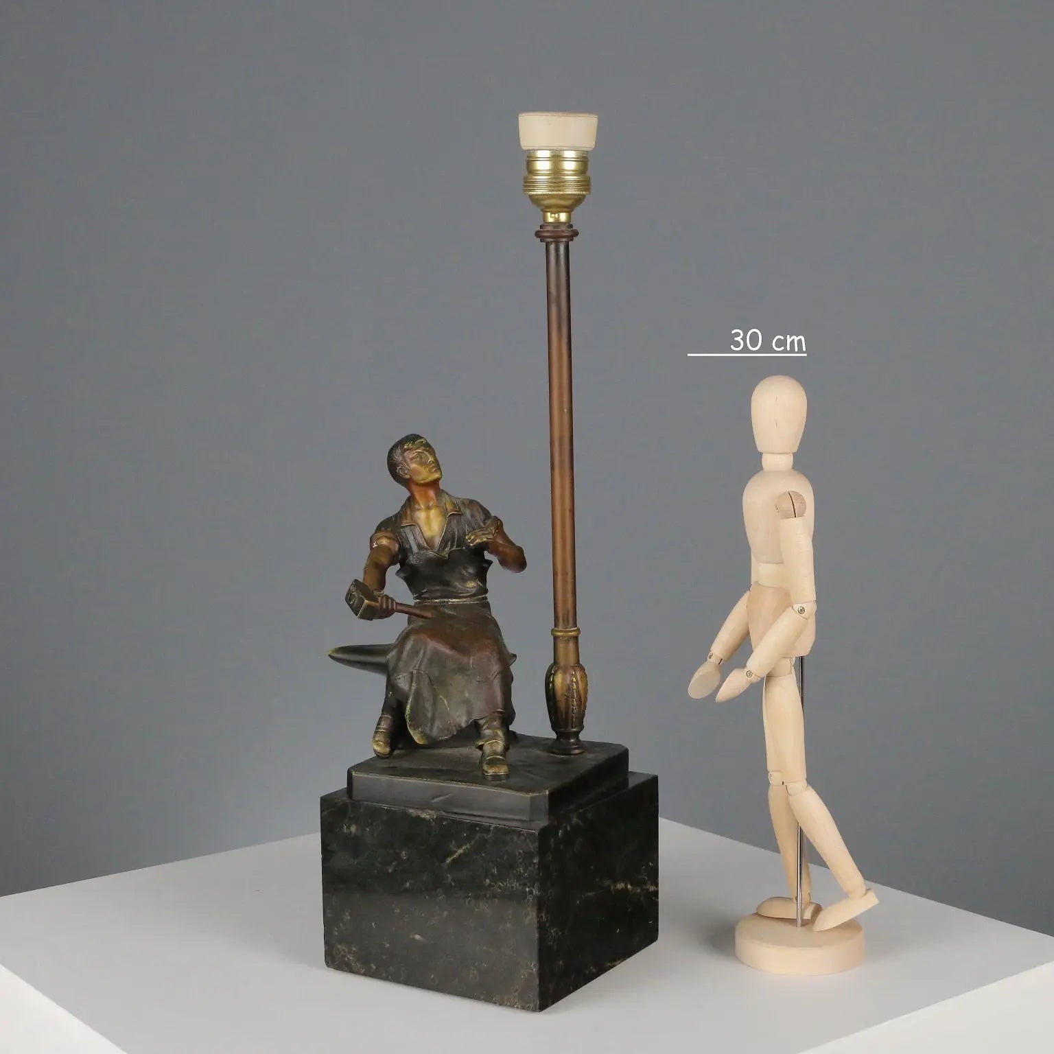 Antique Sculpture Transformed into a Lamp Otto Schmidt-Hofer '900