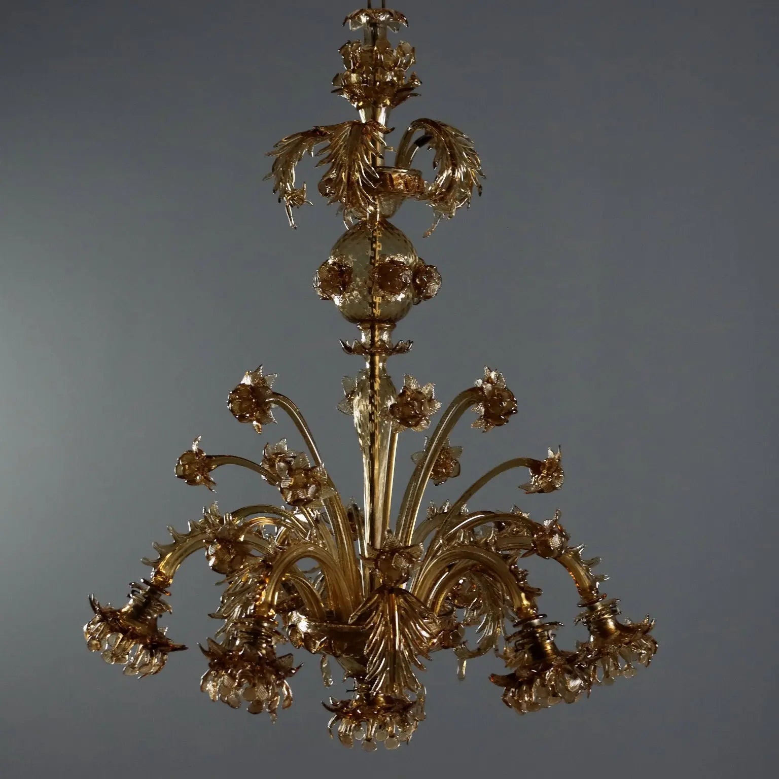 Antique Chandelier Blown Glass Murano Italy XIX Century - Murano, XIX Century | Antiques | Lighting