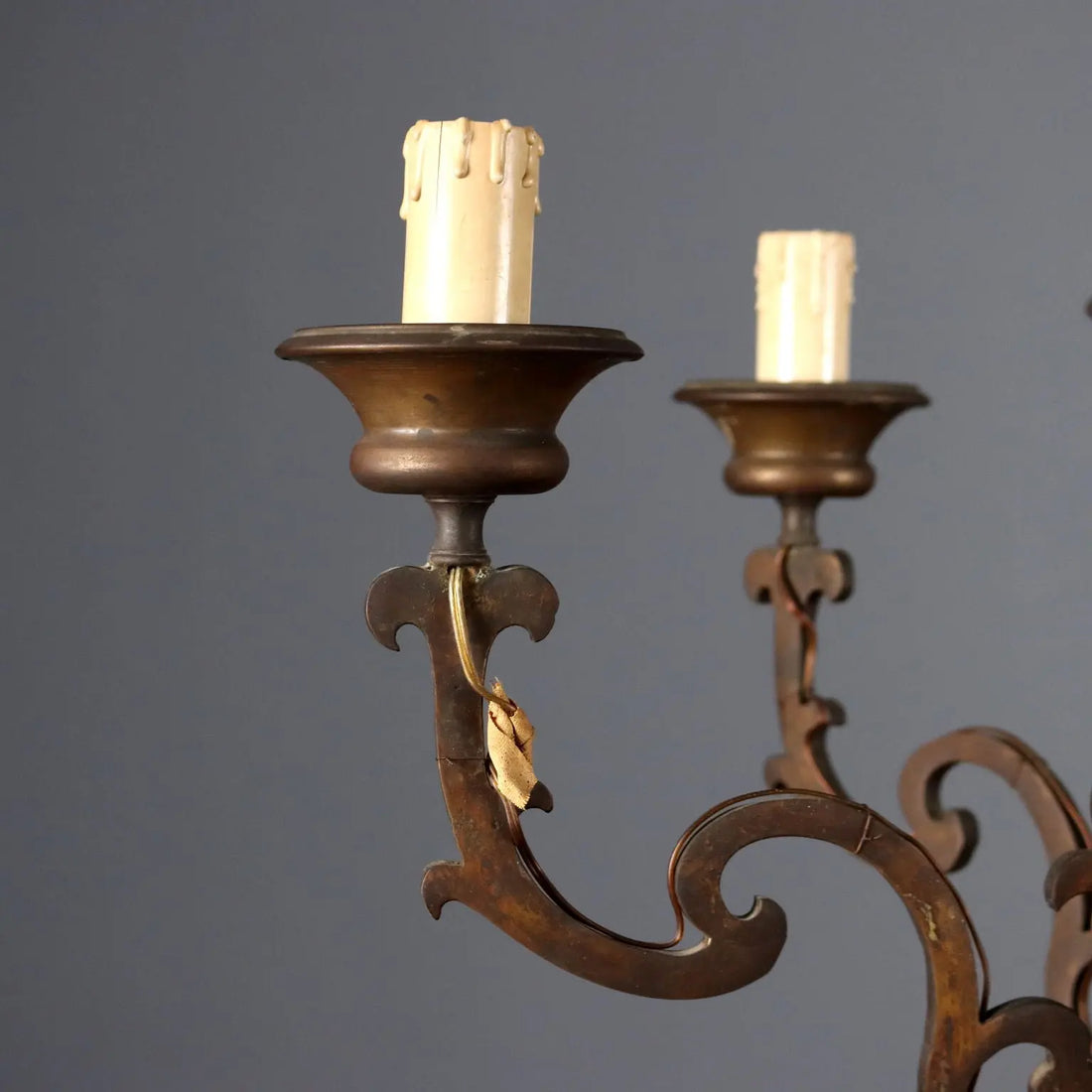 Antique Chandelier Bronze Metal 6 Lights Netherlands XX Century - Netherland, Early XX Century | Antiques | Lighting