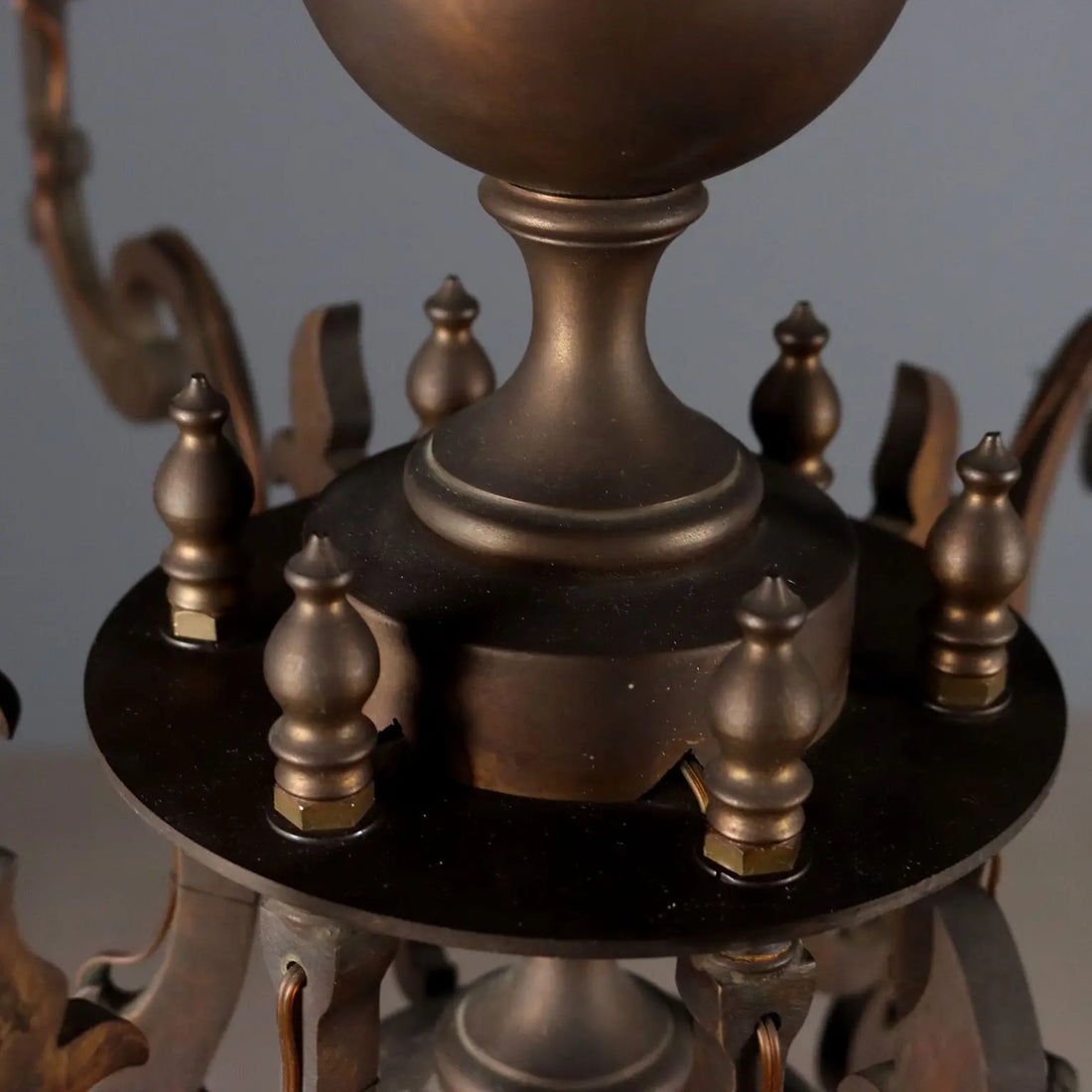 Antique Chandelier Bronze Metal 6 Lights Netherlands XX Century - Netherland, Early XX Century | Antiques | Lighting