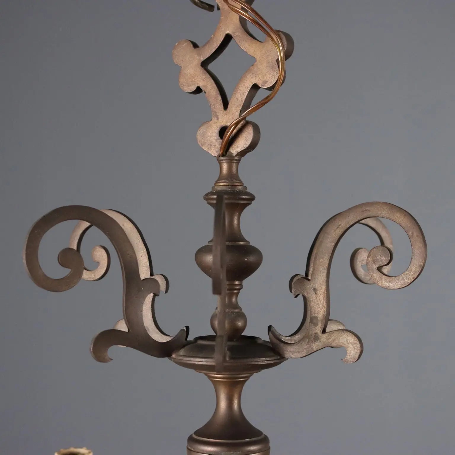 Antique Chandelier Bronze Metal 6 Lights Netherlands XX Century - Netherland, Early XX Century | Antiques | Lighting