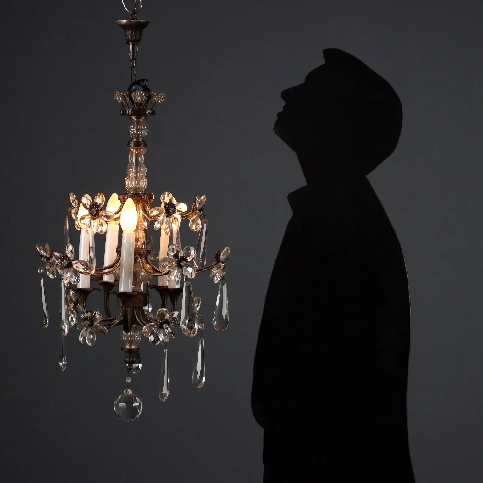 Antique Chandelier Metal Glass 5 Lights Italy XIX Century - Italy, Late XIX Century | Antiques | Lighting