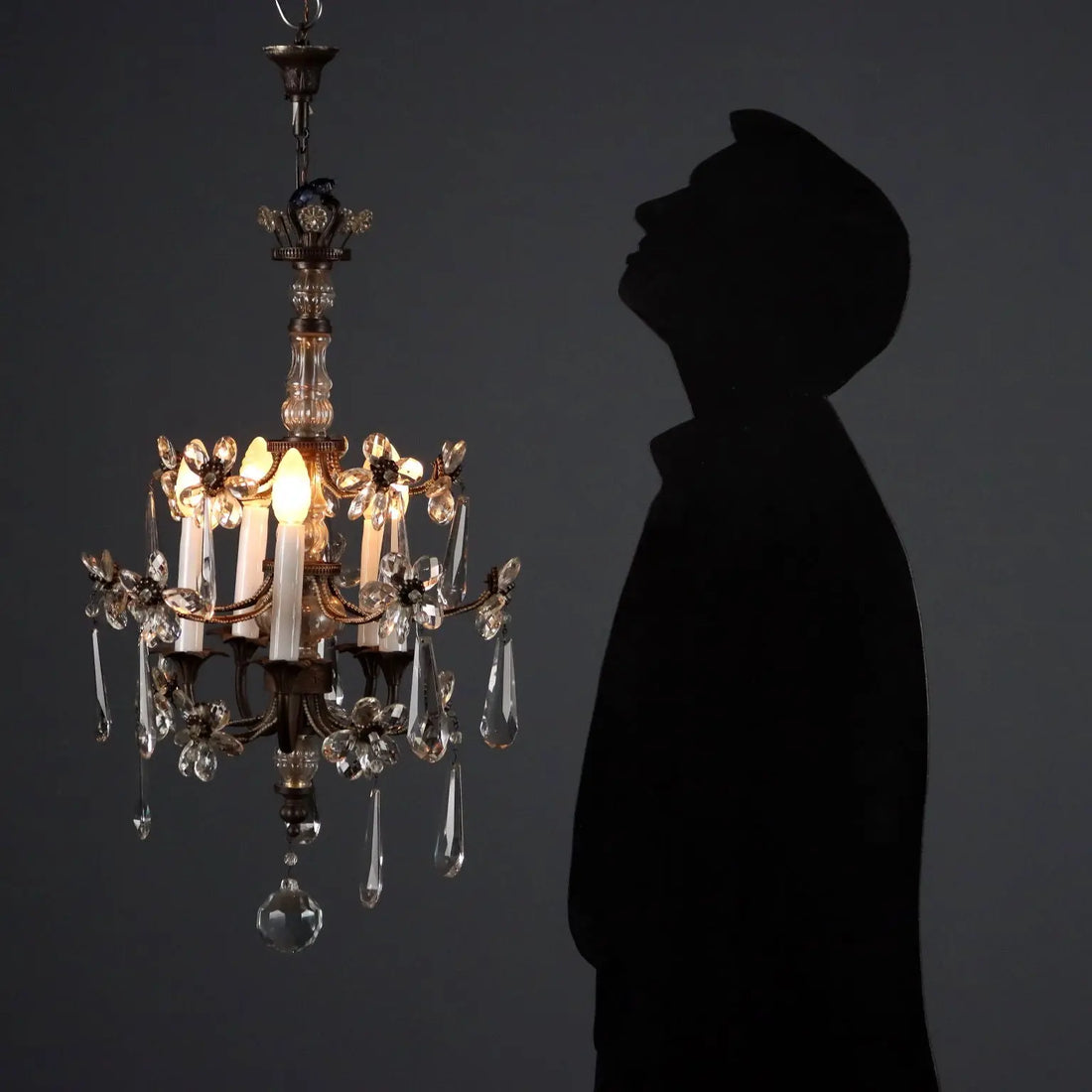 Antique Chandelier Metal Glass 5 Lights Italy XIX Century - Italy, Late XIX Century | Antiques | Lighting