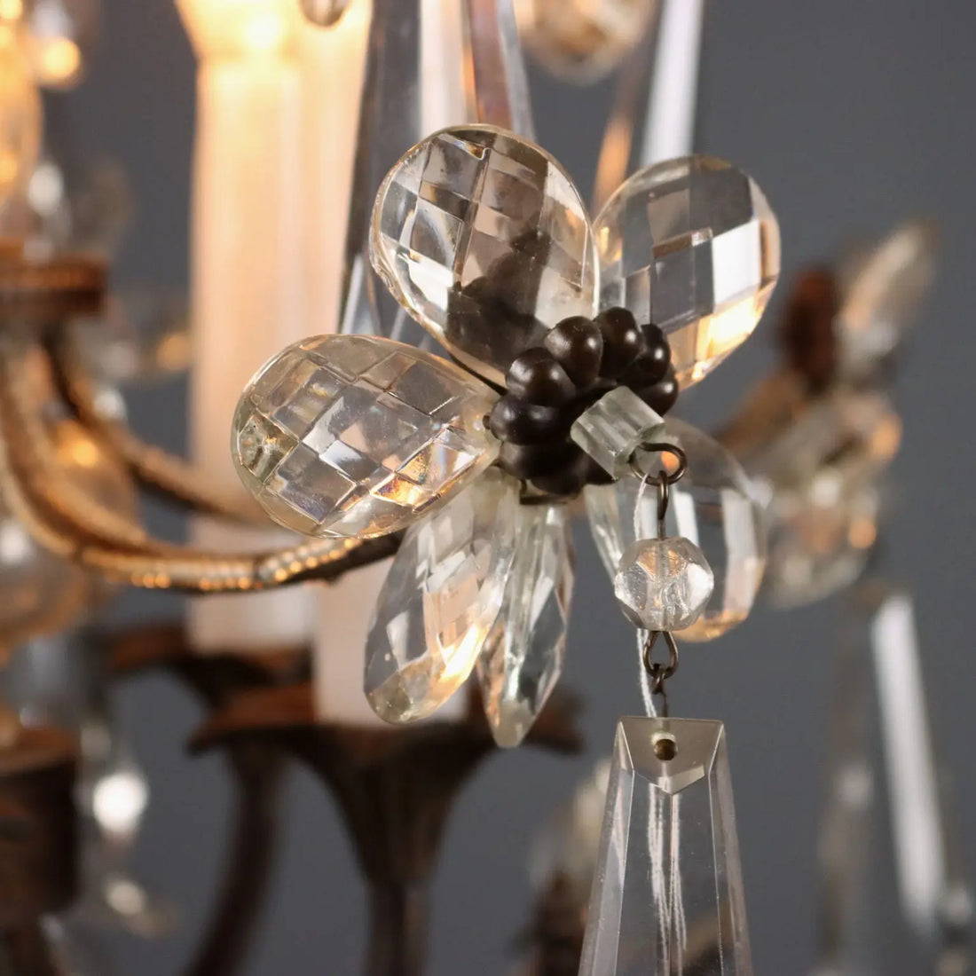 Antique Chandelier Metal Glass 5 Lights Italy XIX Century - Italy, Late XIX Century | Antiques | Lighting