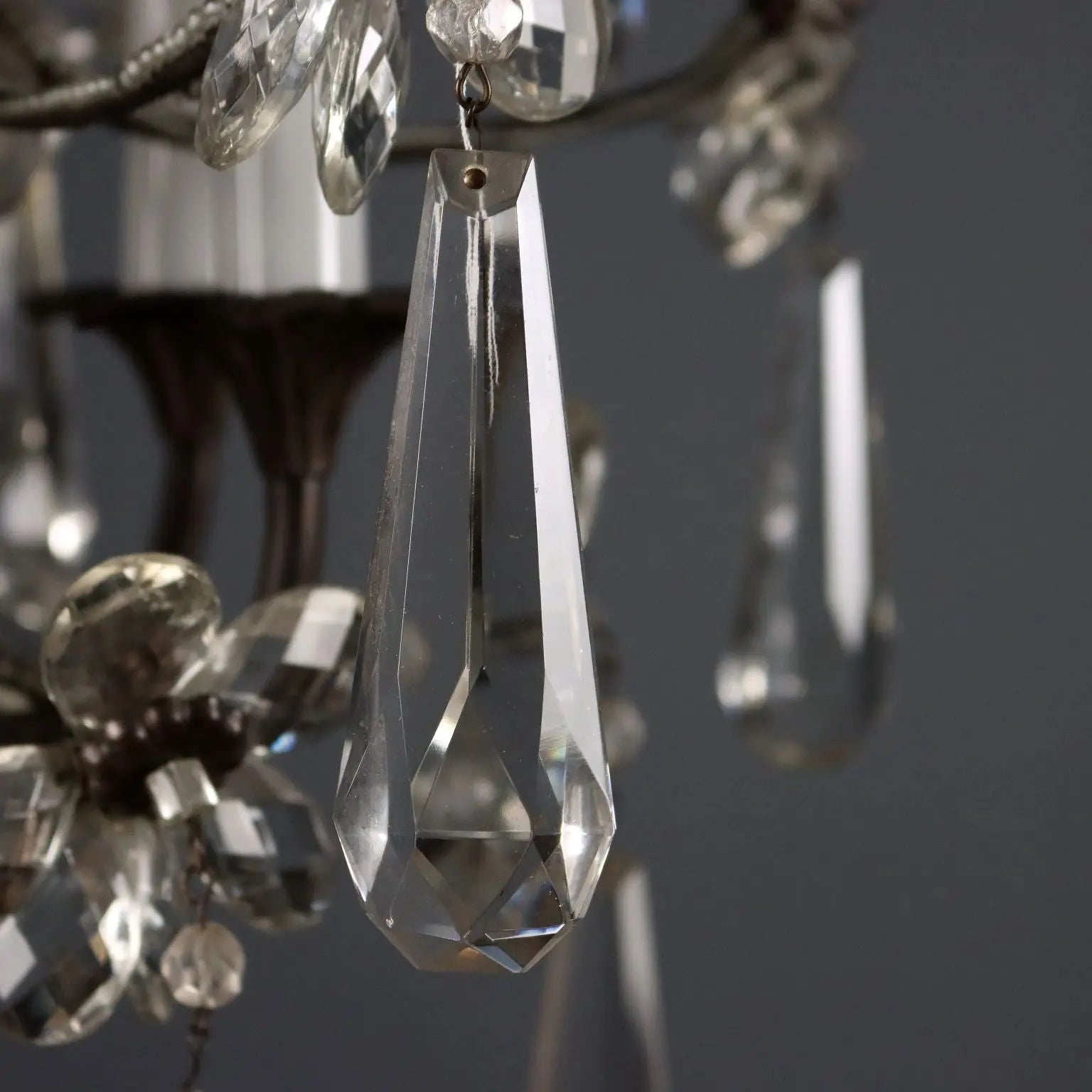 Antique Chandelier Metal Glass 5 Lights Italy XIX Century - Italy, Late XIX Century | Antiques | Lighting