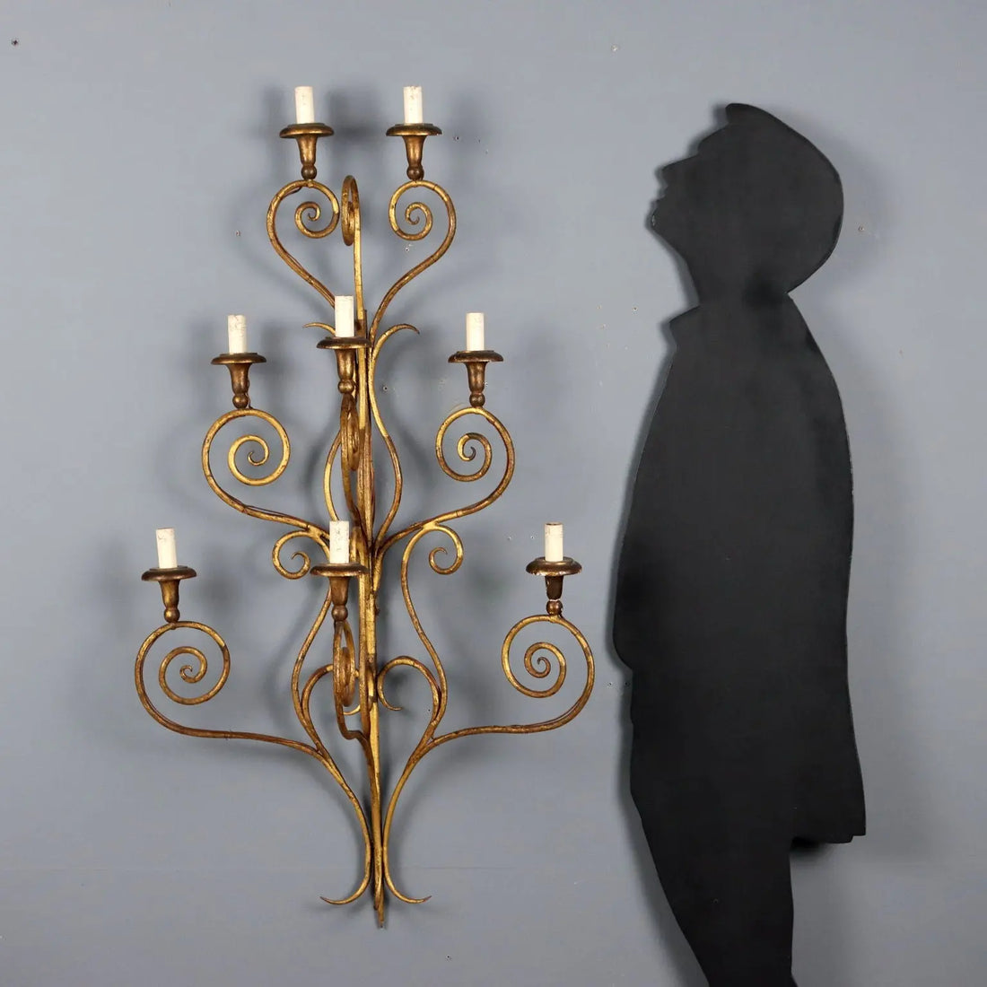 Antique Wall Lamps Gilded Iron 8 Lights Italy XX Century - Italy, Early XX Century | Antiques | Lighting