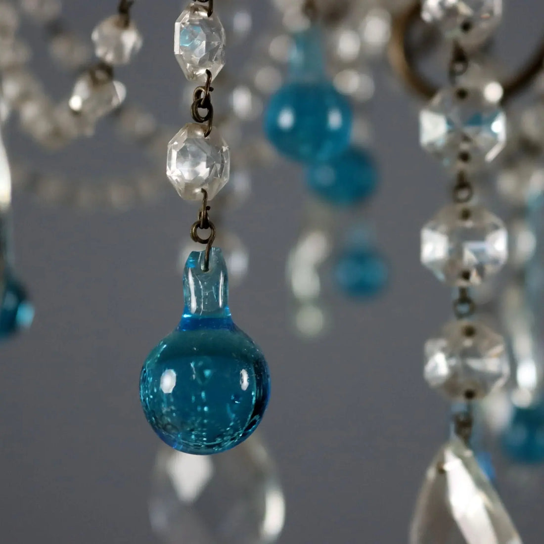 Pair of Six-Light Iron Chandeliers - Italy 19th C.