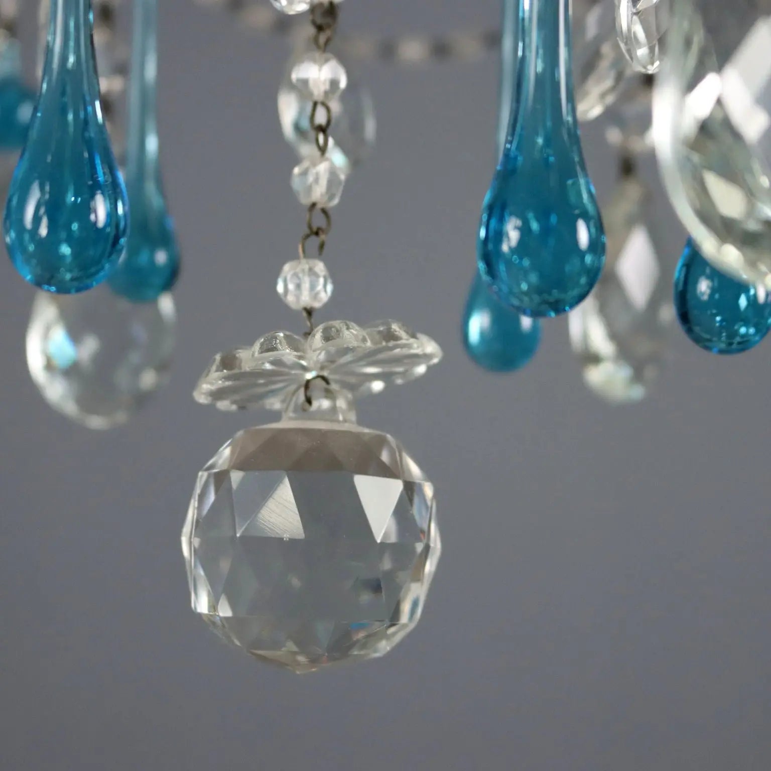 Pair of Six-Light Iron Chandeliers - Italy 19th C.