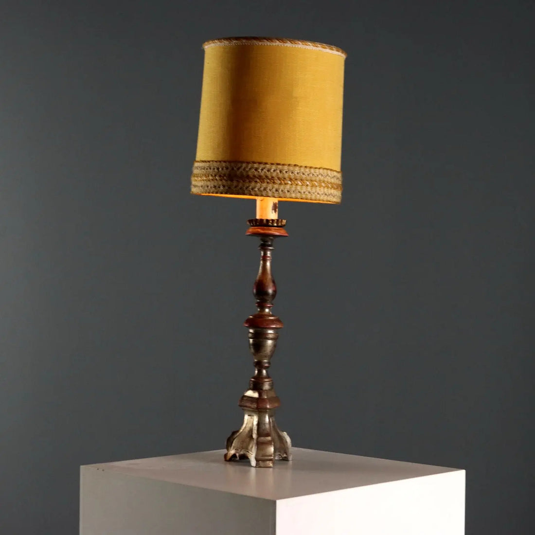 Silvered Wood Torchères - Italy 20th Century