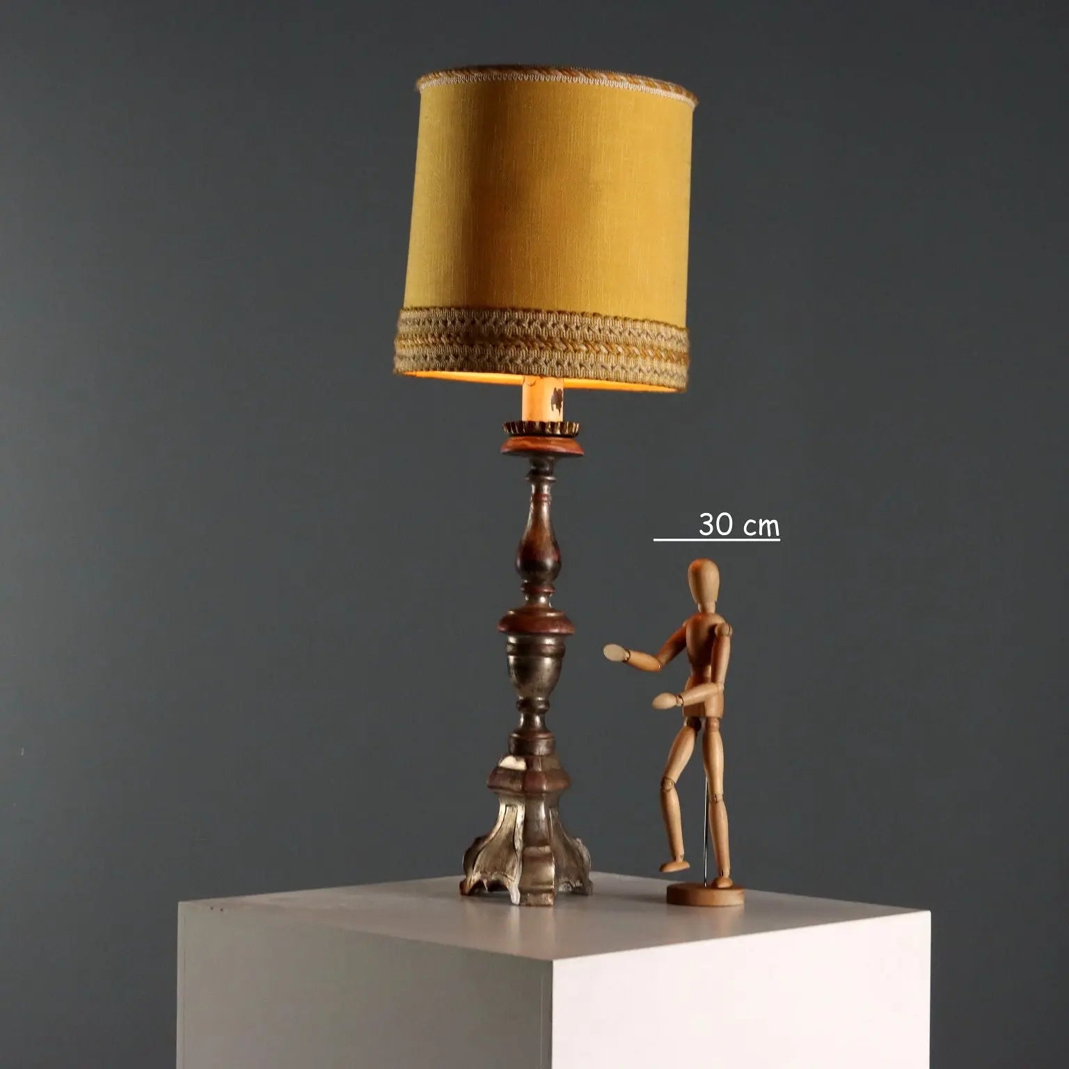 Silvered Wood Torchères - Italy 20th Century