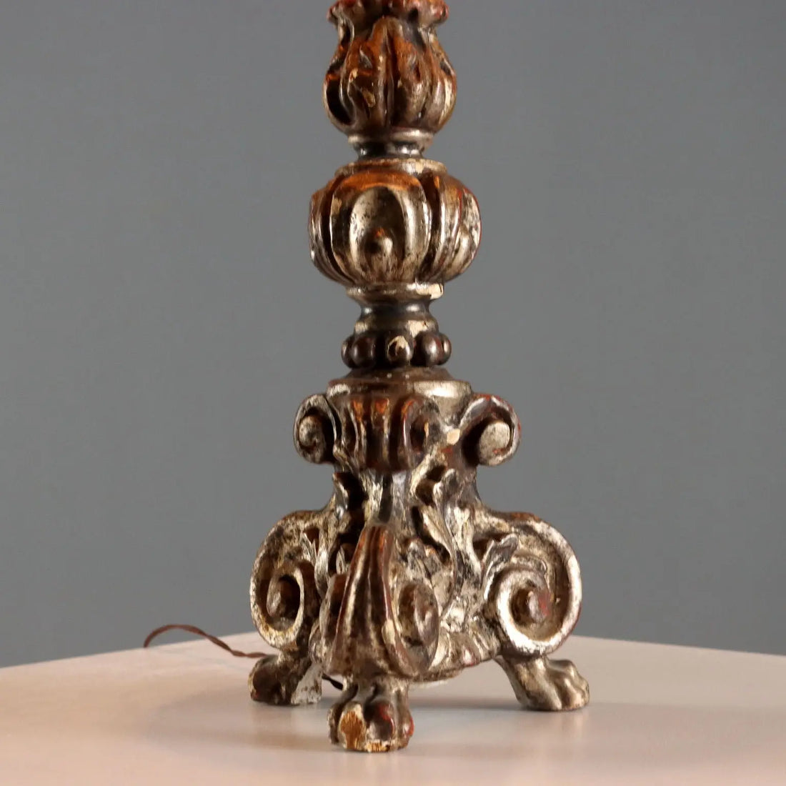 Carved Wood Torchère - Italy, 19th Century