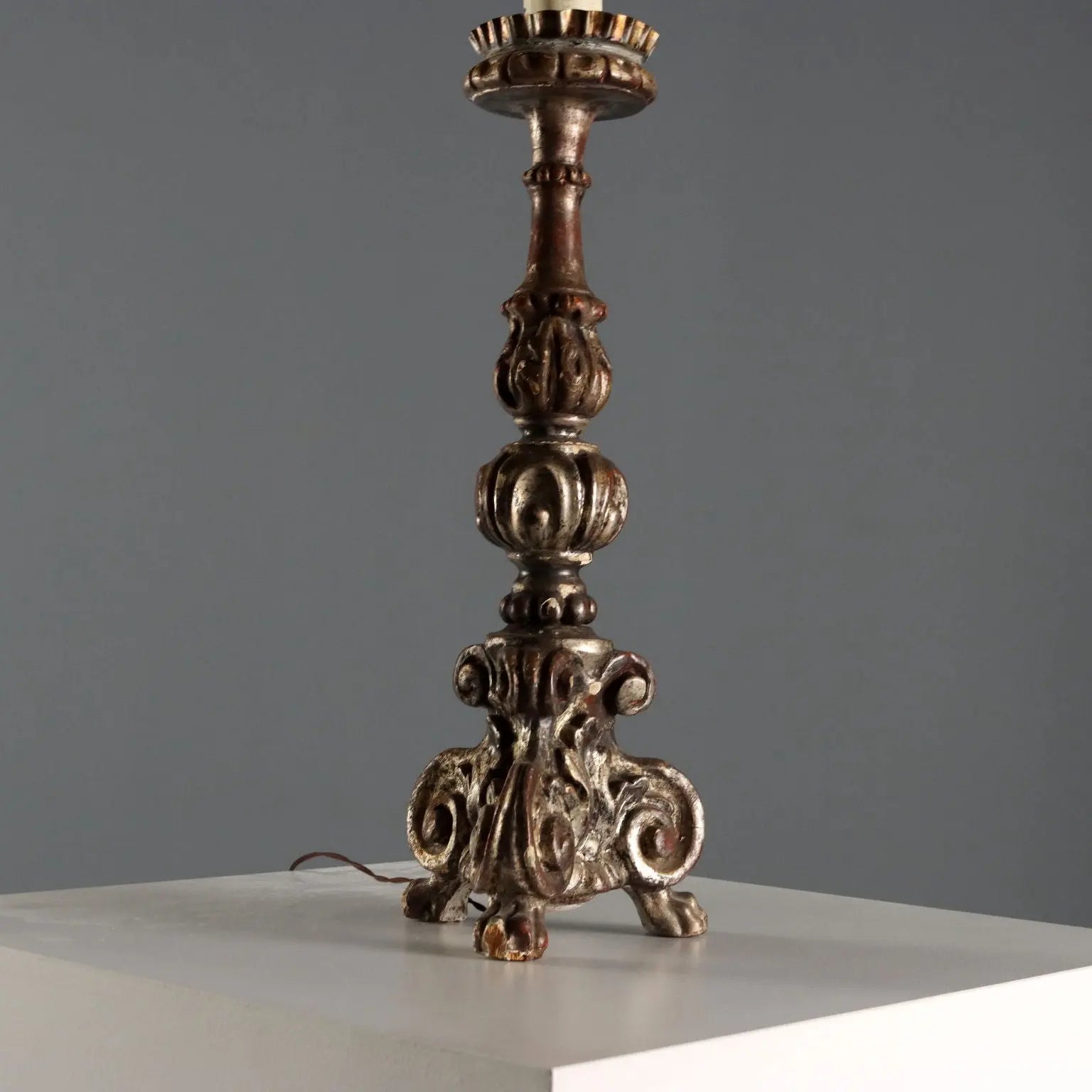 Carved Wood Torchère - Italy, 19th Century