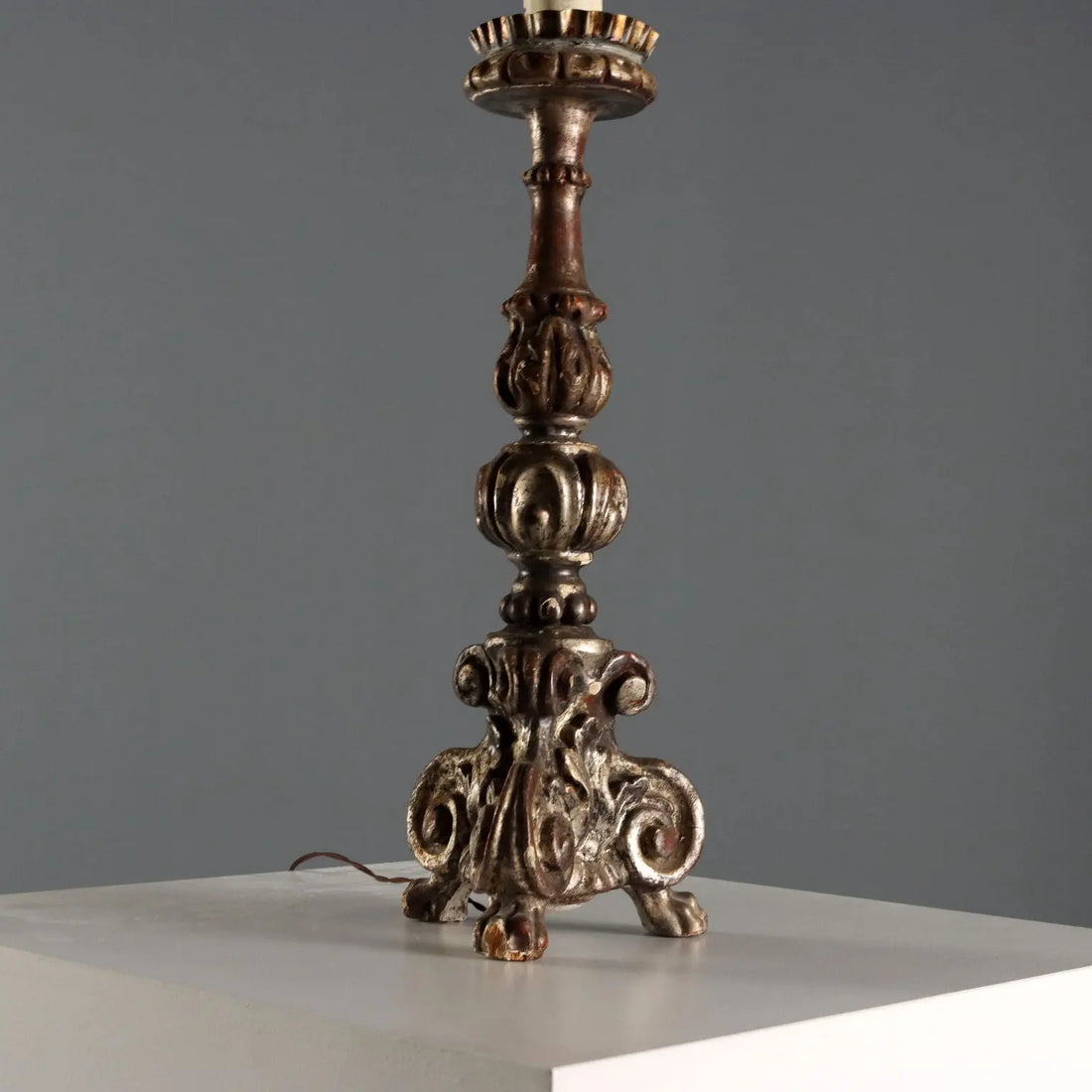 Carved Wood Torchère - Italy, 19th Century