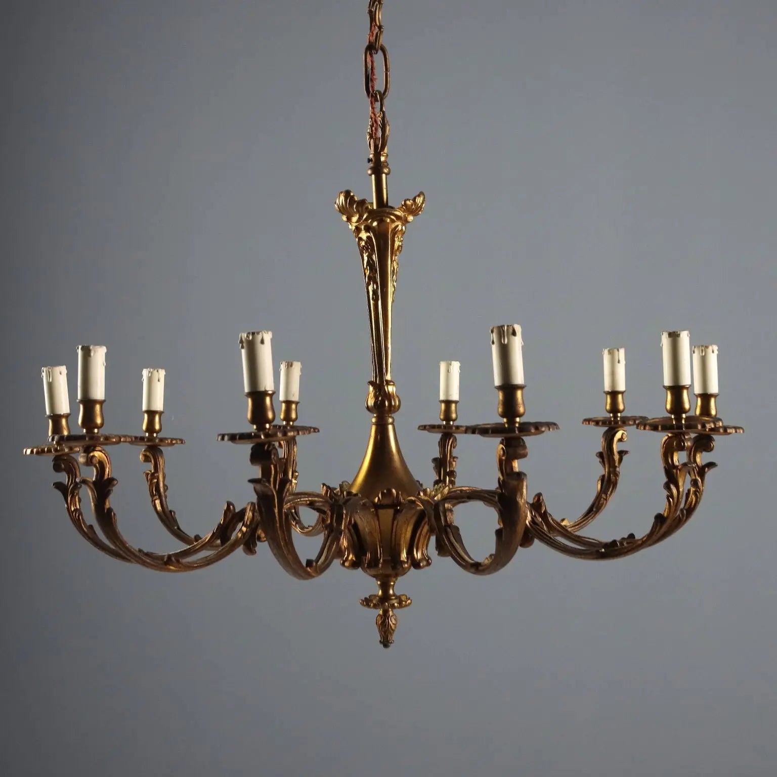 Gilt Bronze Chandelier, Italy 20th Century
