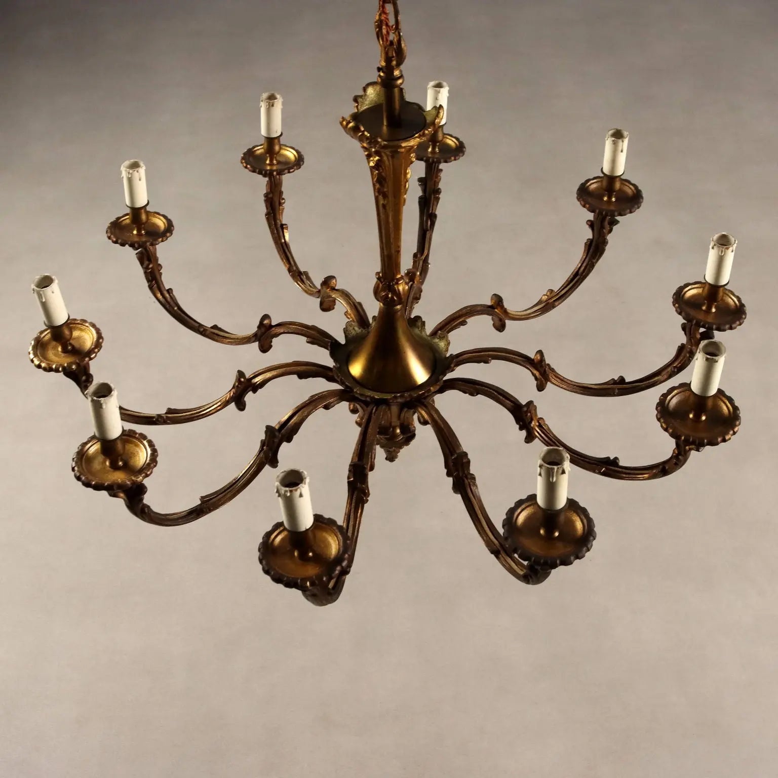 Gilt Bronze Chandelier, Italy 20th Century