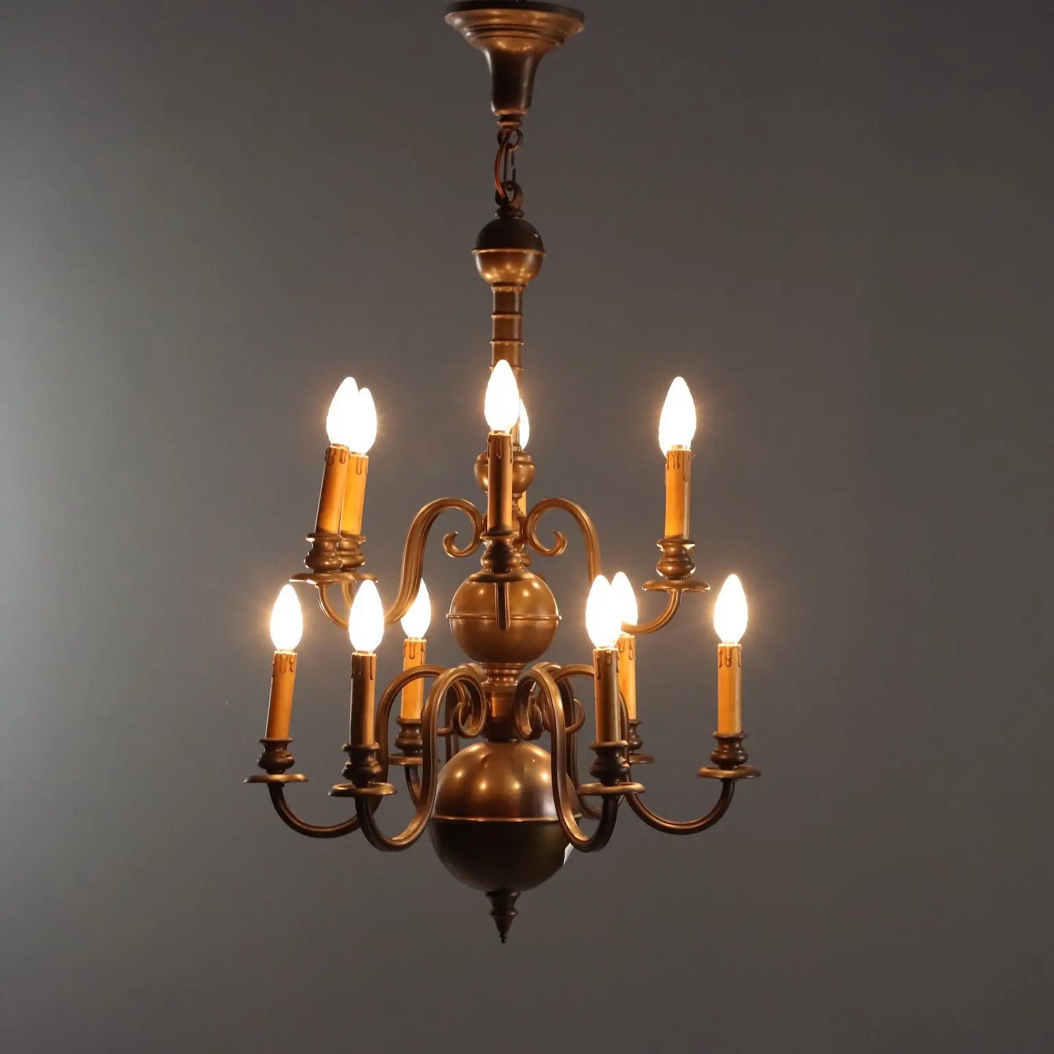Bronze Chandelier - Netherlands Early 20th Century