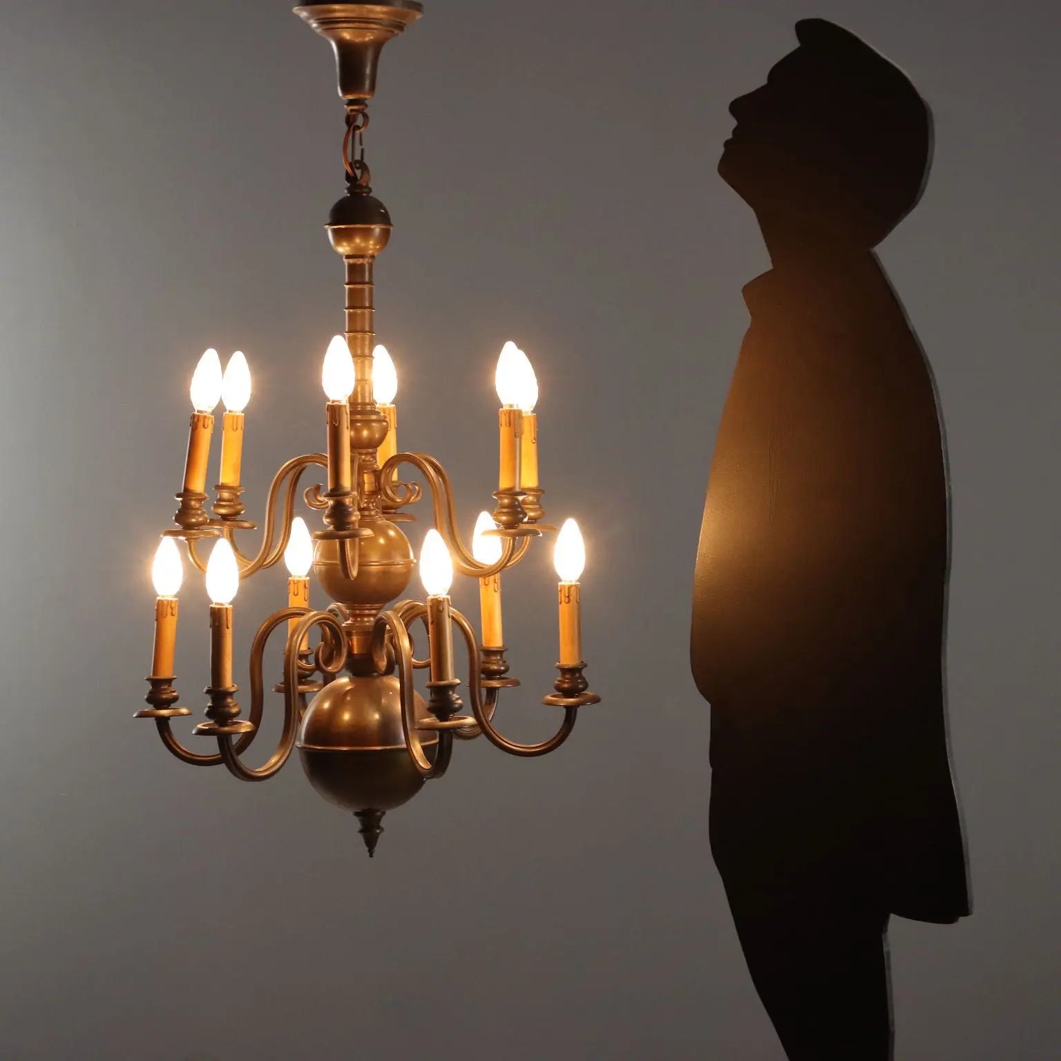 Bronze Chandelier - Netherlands Early 20th Century