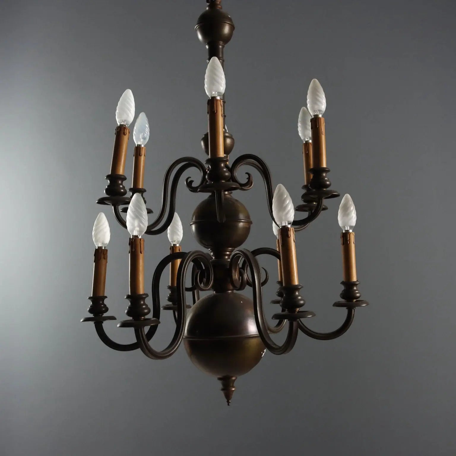 Bronze Chandelier - Netherlands Early 20th Century