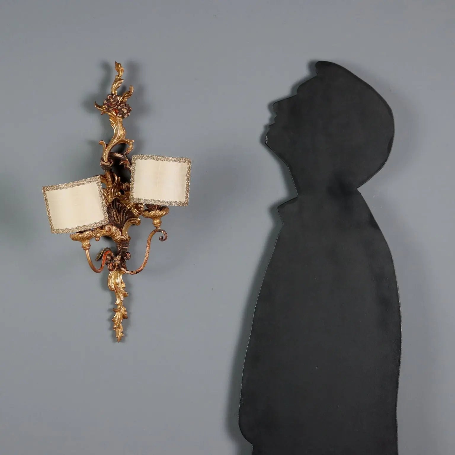 Pair of Giltwood Wall Lights - Italy 20th Century