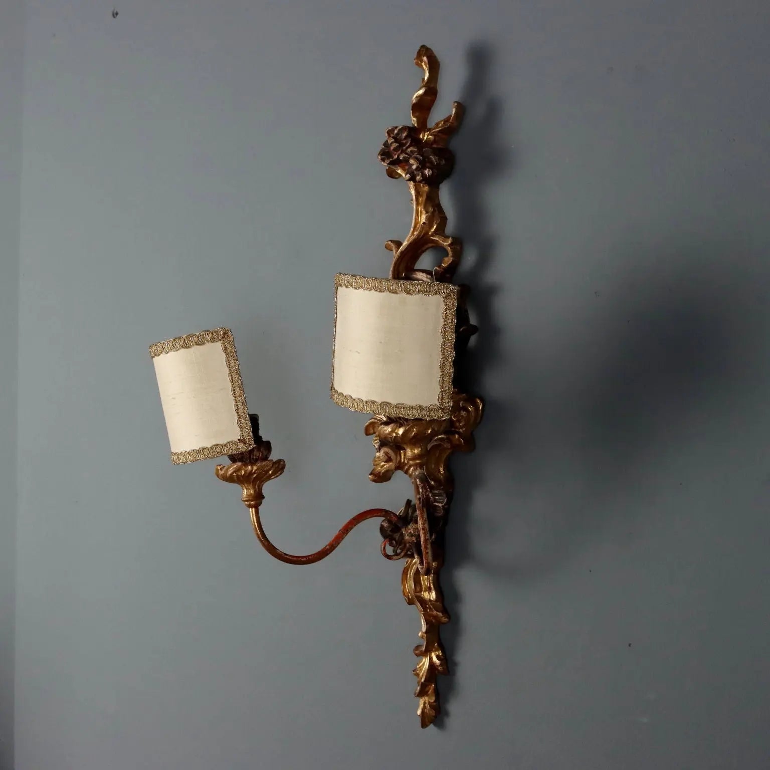 Pair of Giltwood Wall Lights - Italy 20th Century