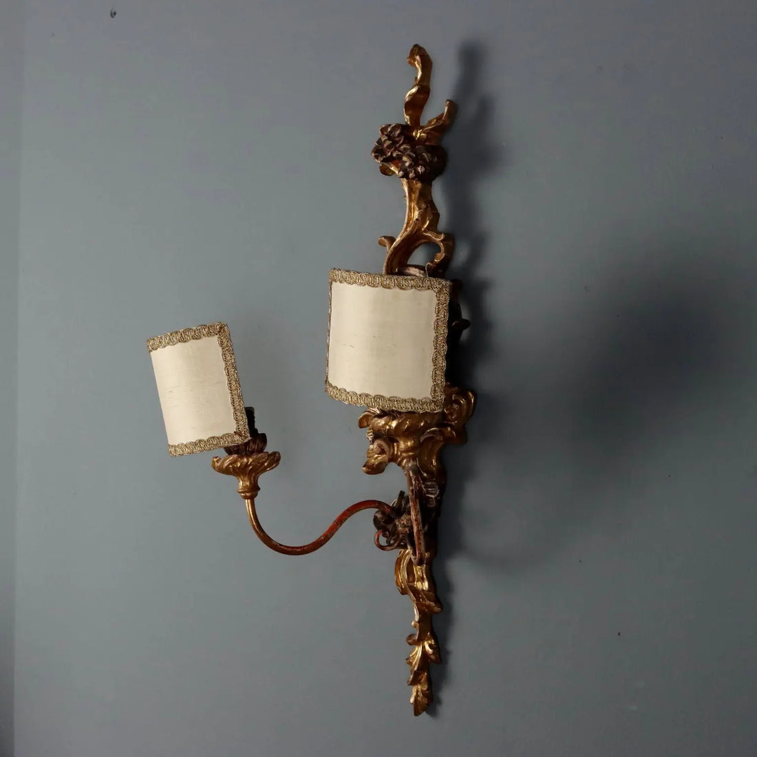 Pair of Giltwood Wall Lights - Italy 20th Century