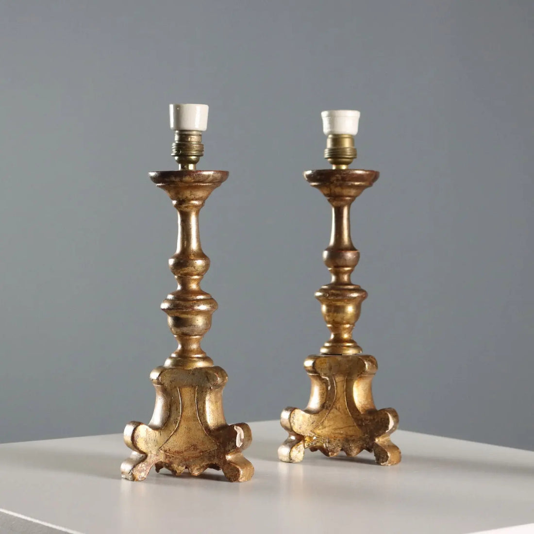 Pair of Giltwood Candelabras 19th Century