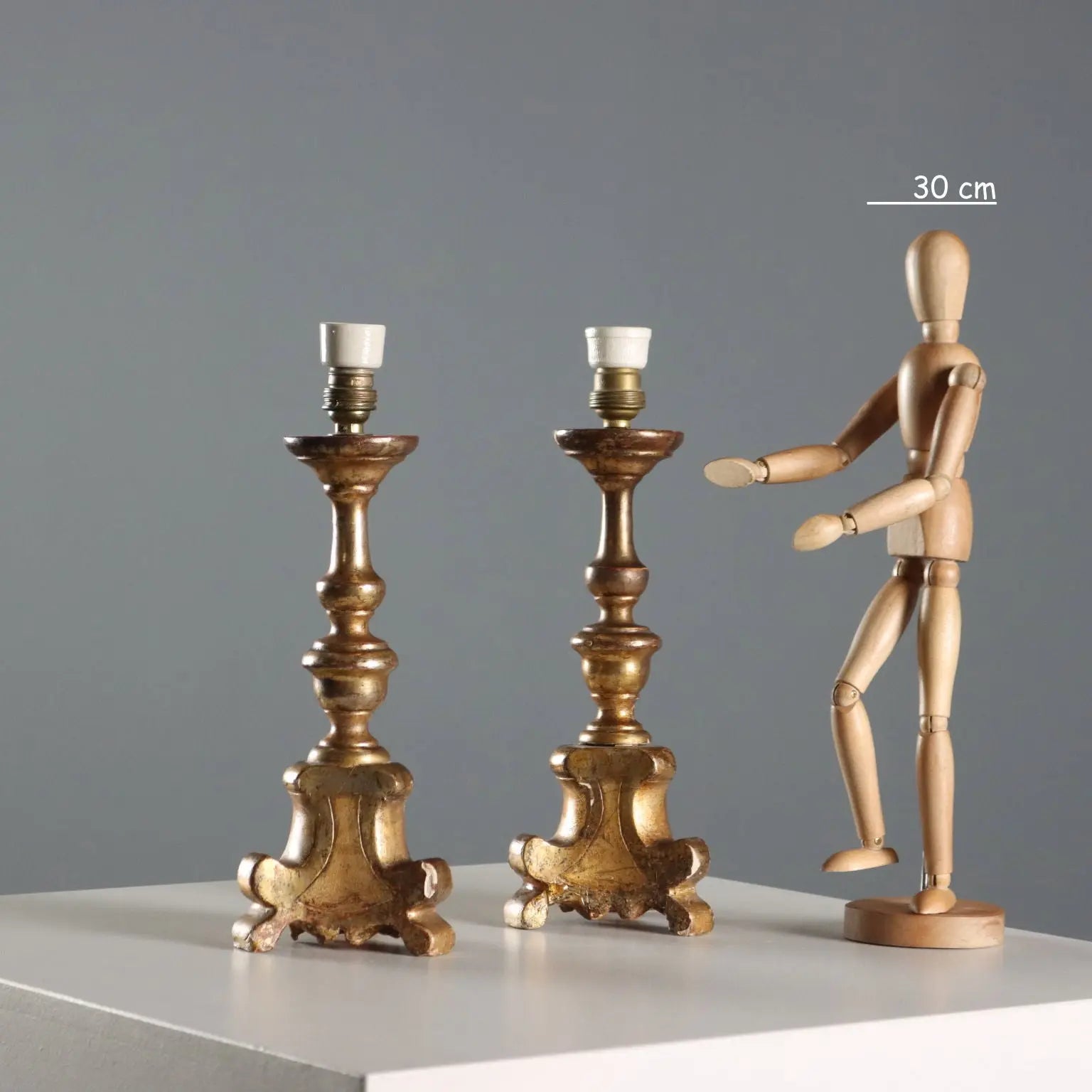 Pair of Giltwood Candelabras 19th Century