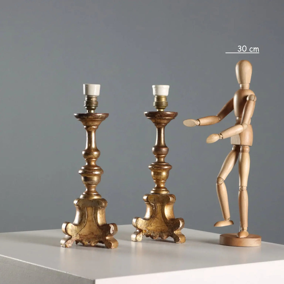 Pair of Giltwood Candelabras 19th Century