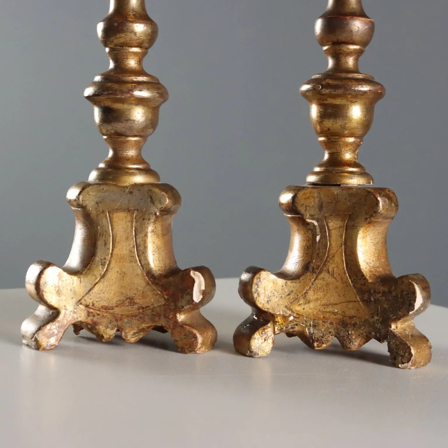 Pair of Giltwood Candelabras 19th Century