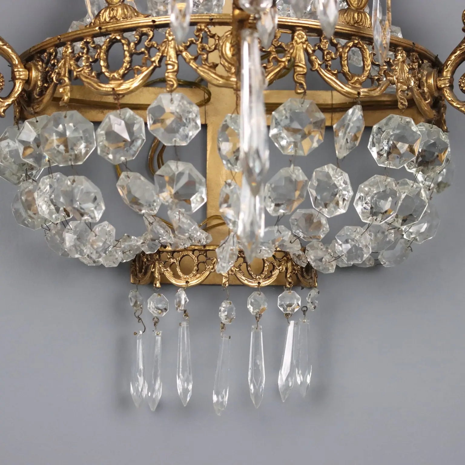Pair of Neoclassical Gilt Bronze Wall Lights