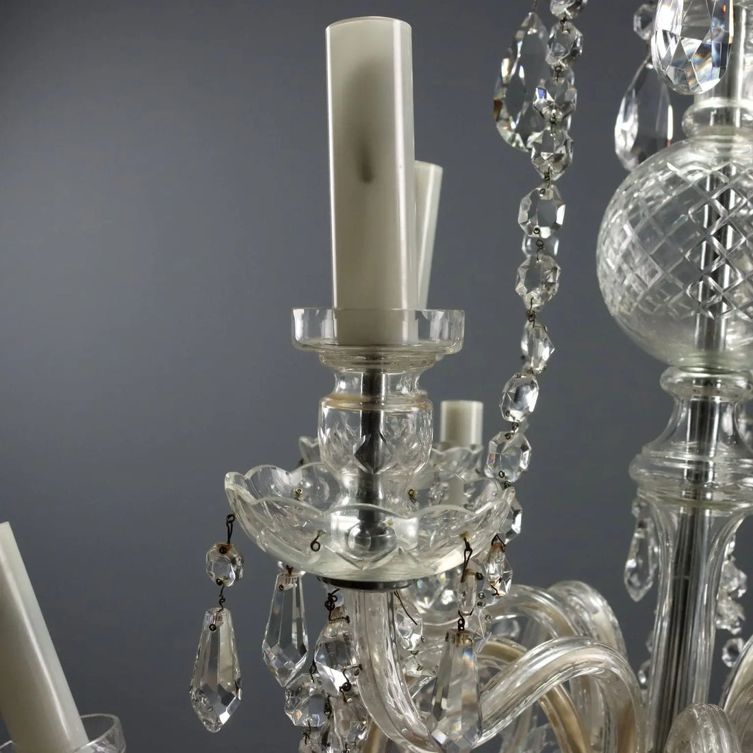Antique Chandelier Glass 12 Lights Italy XX Century - Italy, XX Century | Antiques | Lighting