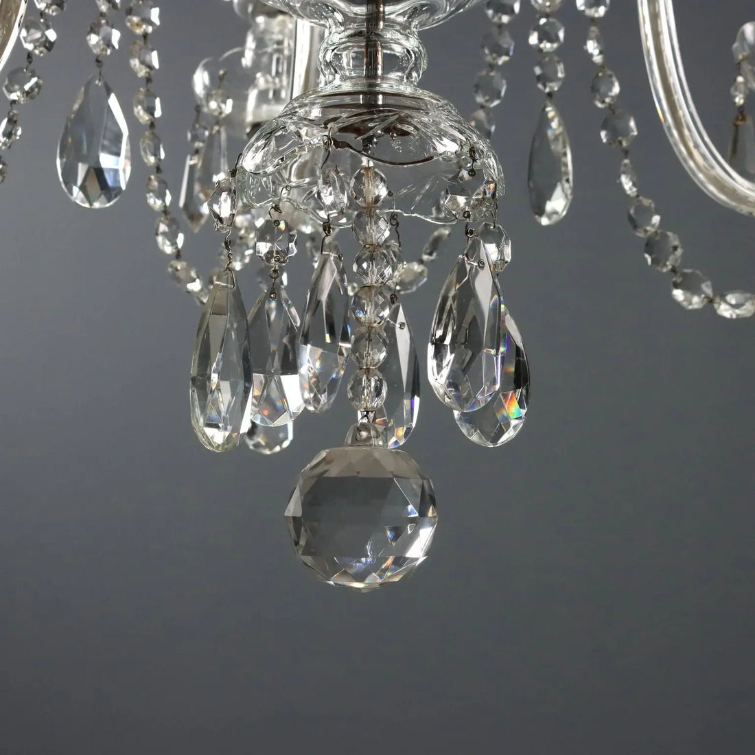 Antique Chandelier Glass 12 Lights Italy XX Century - Italy, XX Century | Antiques | Lighting