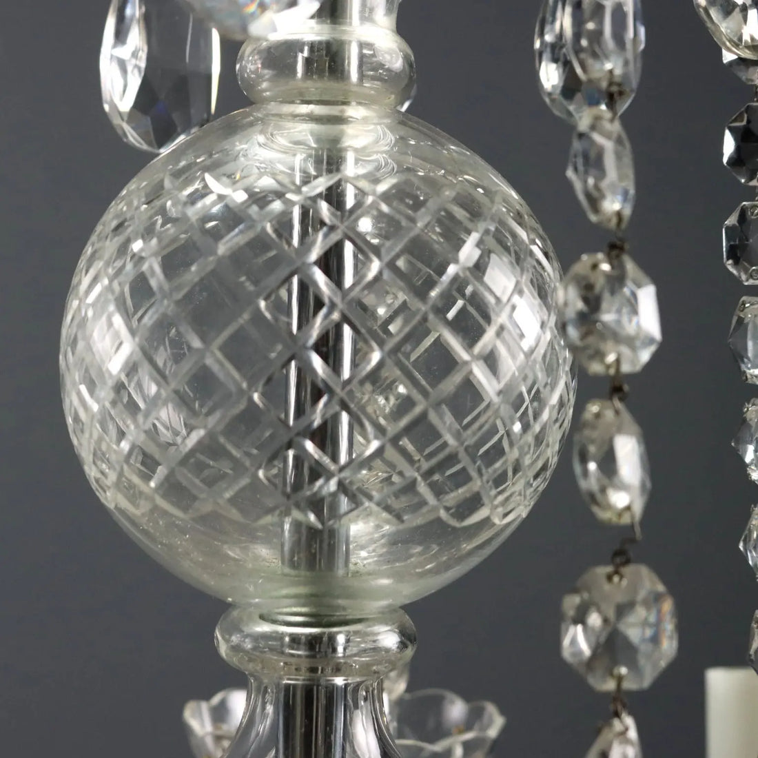 Antique Chandelier Glass 12 Lights Italy XX Century - Italy, XX Century | Antiques | Lighting