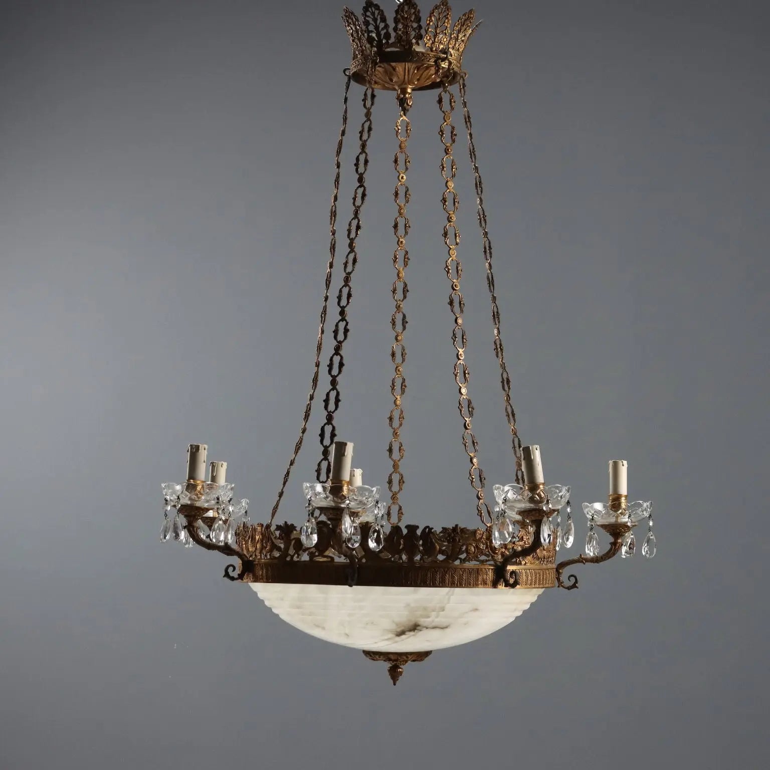 Gilt Bronze Chandelier - Italy Late 19th Century