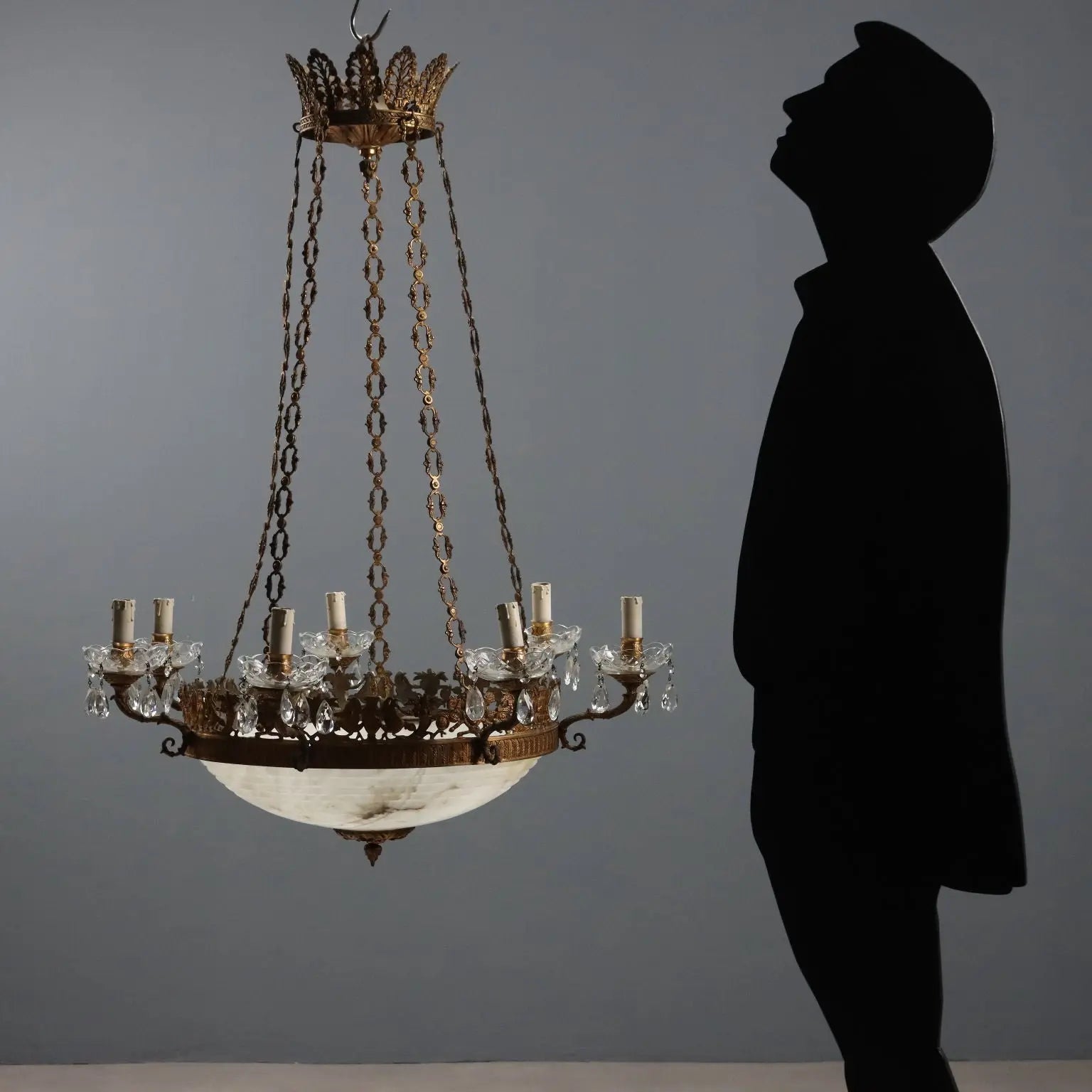 Gilt Bronze Chandelier - Italy Late 19th Century