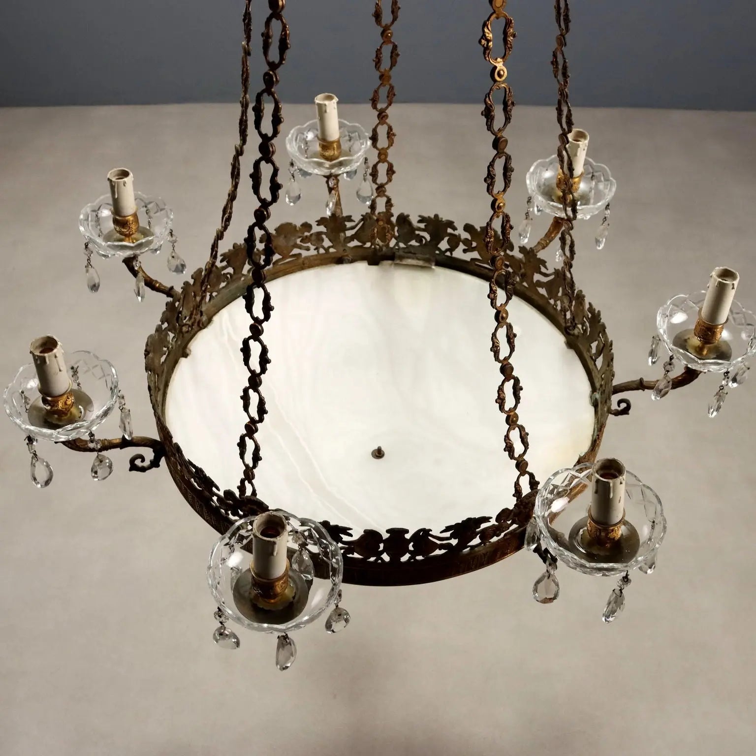 Gilt Bronze Chandelier - Italy Late 19th Century