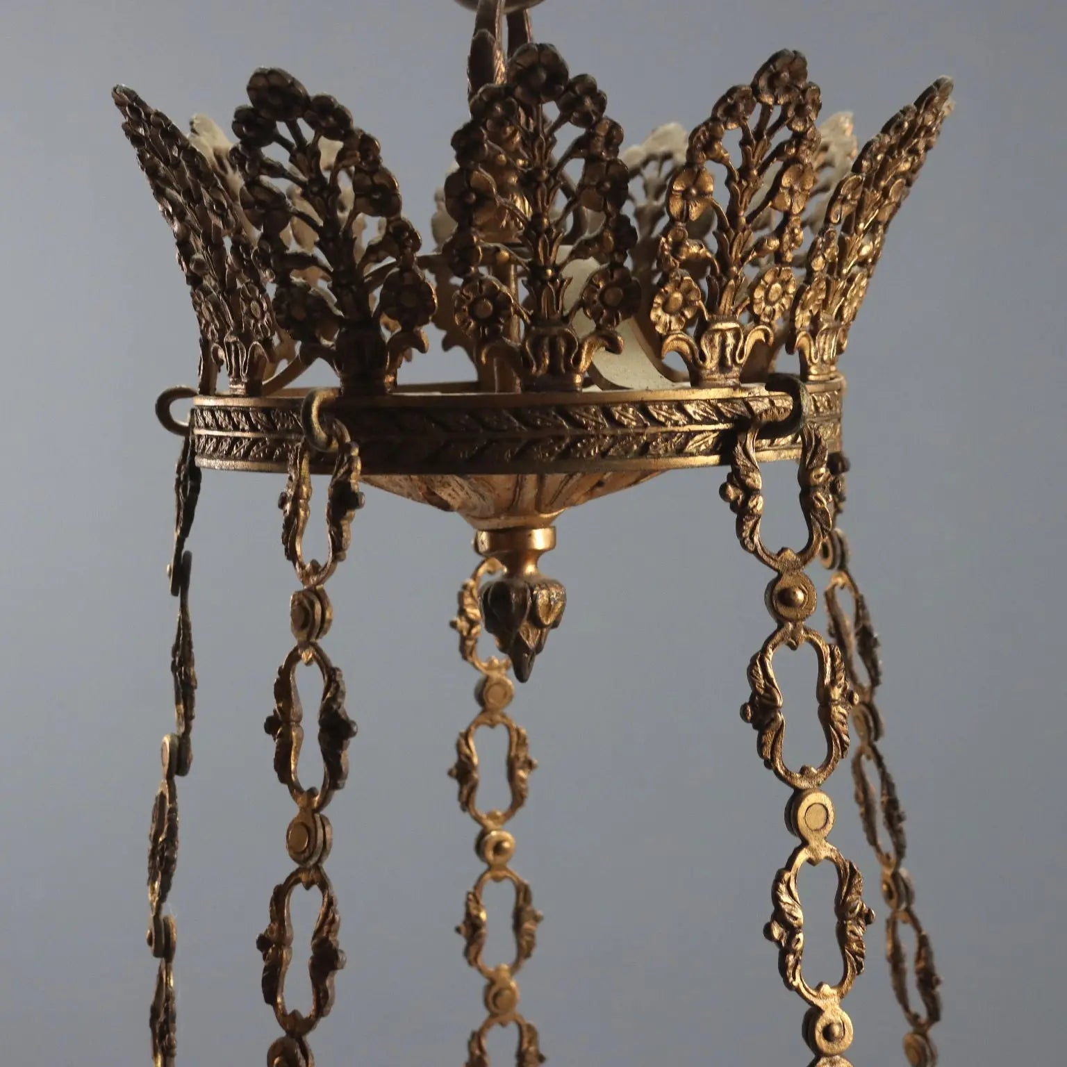 Gilt Bronze Chandelier - Italy Late 19th Century