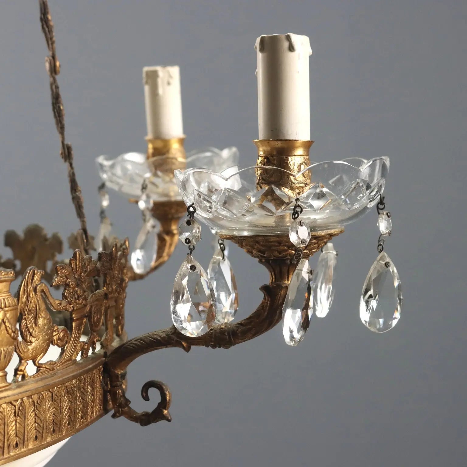 Gilt Bronze Chandelier - Italy Late 19th Century