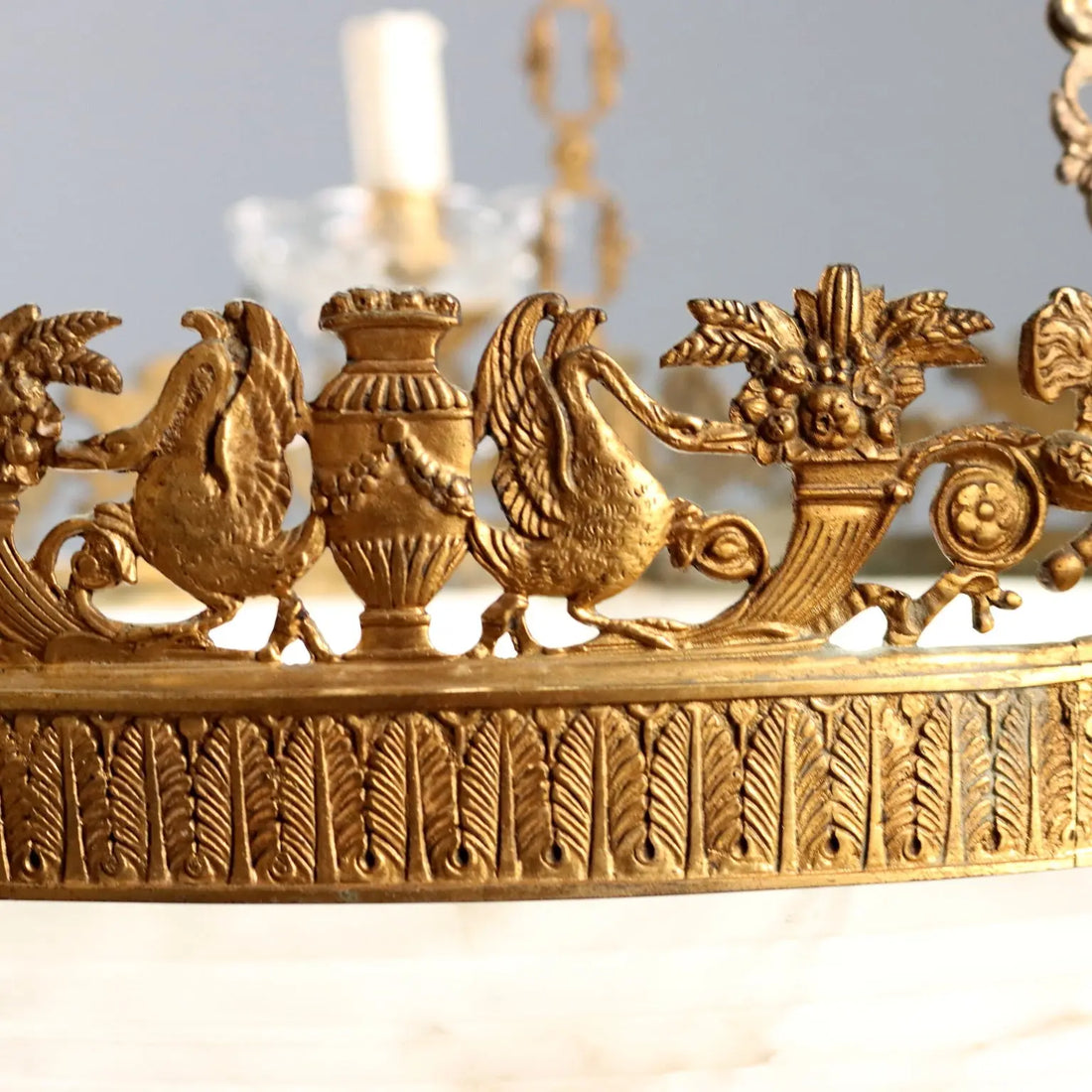 Antique Chandelier Gilded Bronze Neoclassical Decorations '800 - Italy, Late XIX Century | Antiques | Lighting