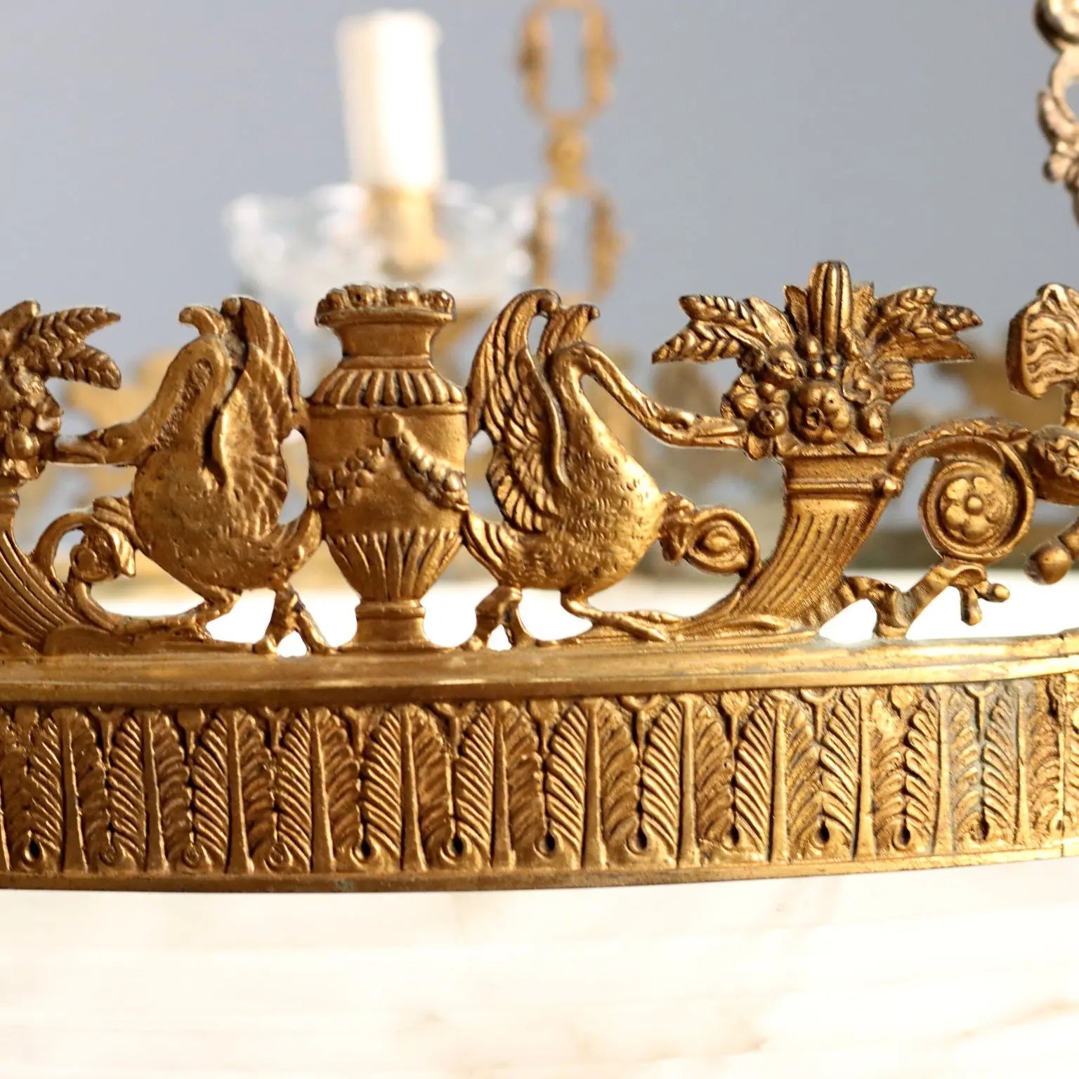Gilt Bronze Chandelier - Italy Late 19th Century